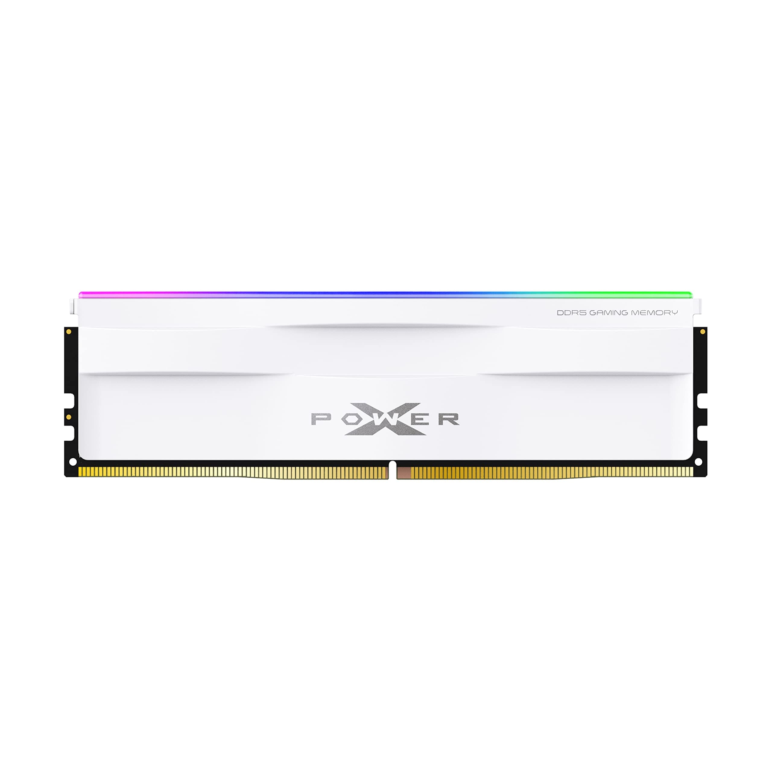 Silicon Power DDR5 16GB Zenith RGB 6000MT/s (PC5-48000) 288-pin CL36 1.35V UDIMM Desktop Arbeitsspeicher RAM SP016GXLWU60CFSH Schwarz