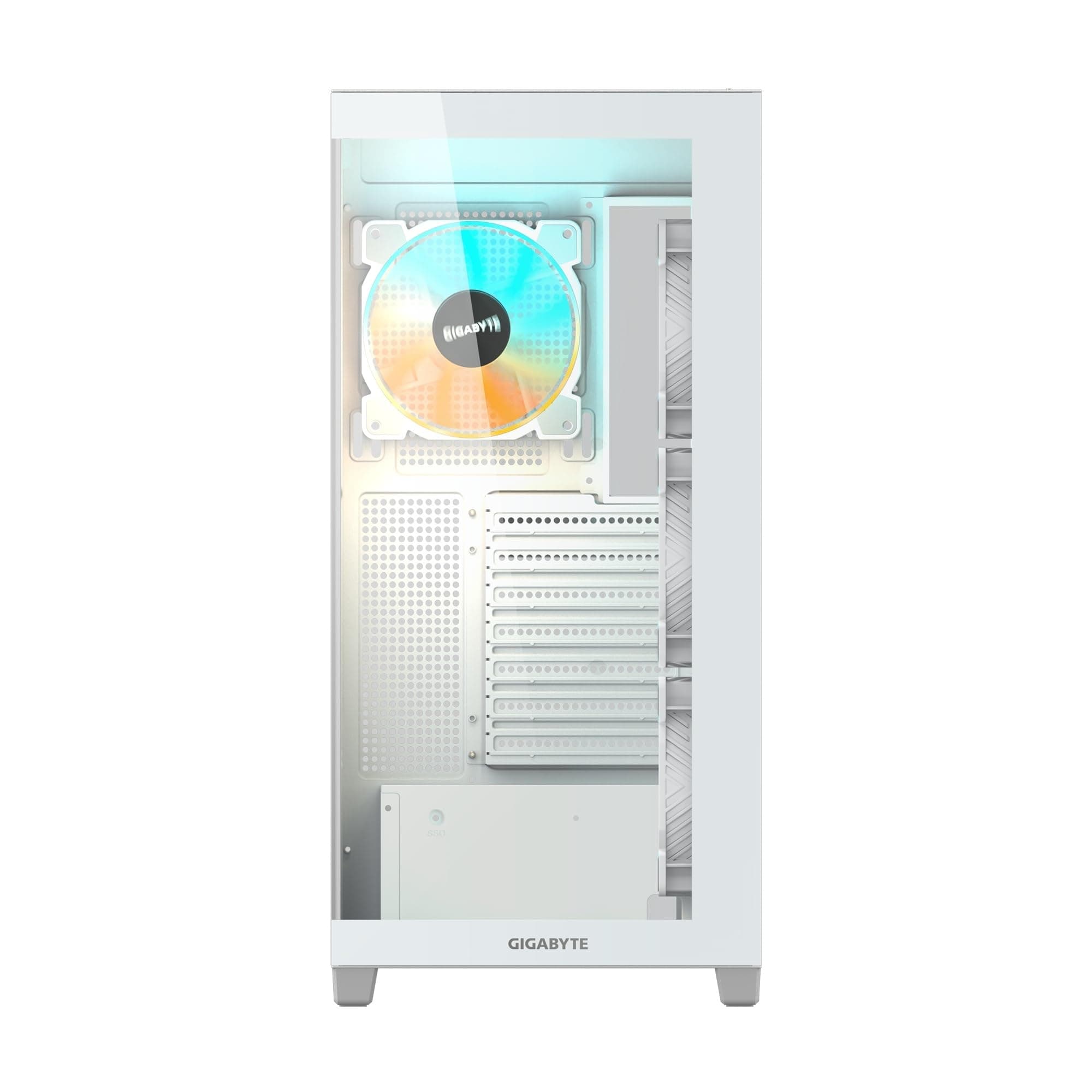 Gigabyte C500 Panoramic Stealth ATX Mid Tower gehärtetes Glas RGB Fusion PC-Gehäuse - Schwarz - GB-C500P ST Bild 5