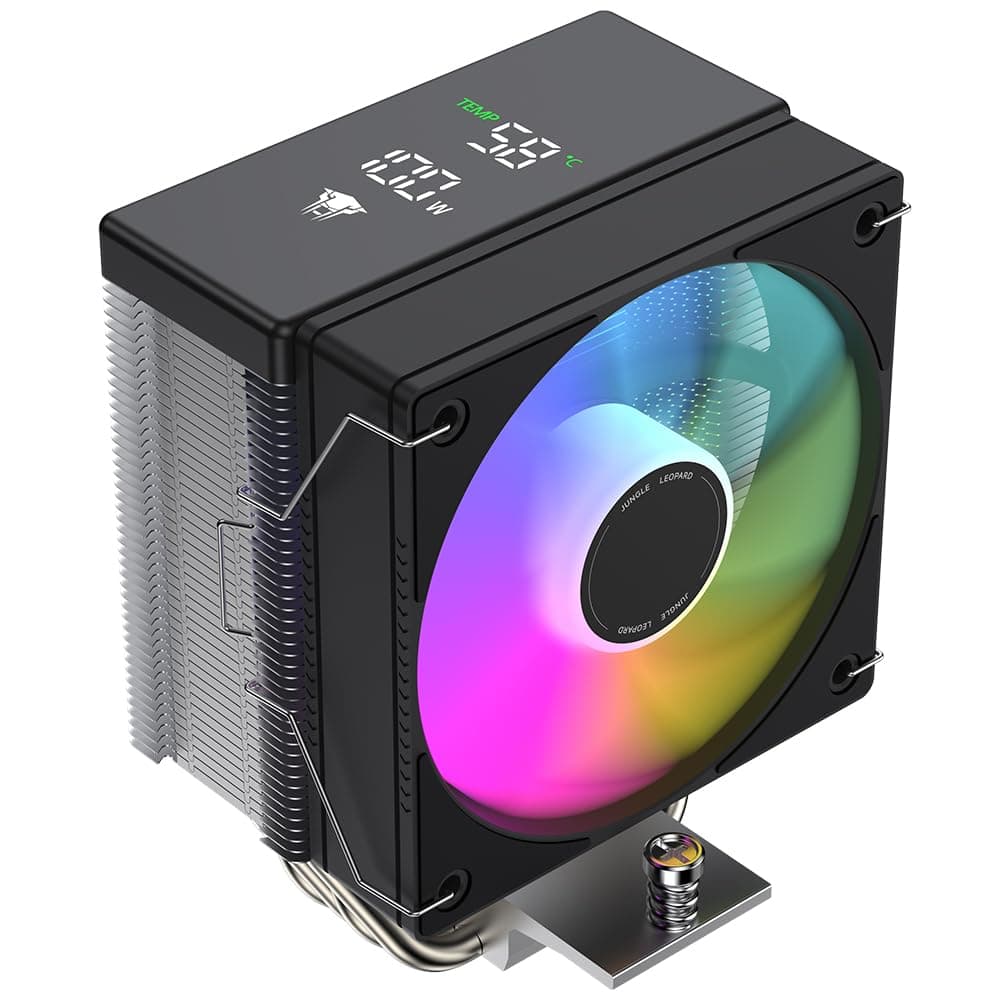 TZMRIT AF400S DGT ARGB CPU Kühler mit Temperaturanzeige Display,für Intel LGA 1700/1200/115X/1851, für AMD AM4/AM5 (DIGITAL) Black
