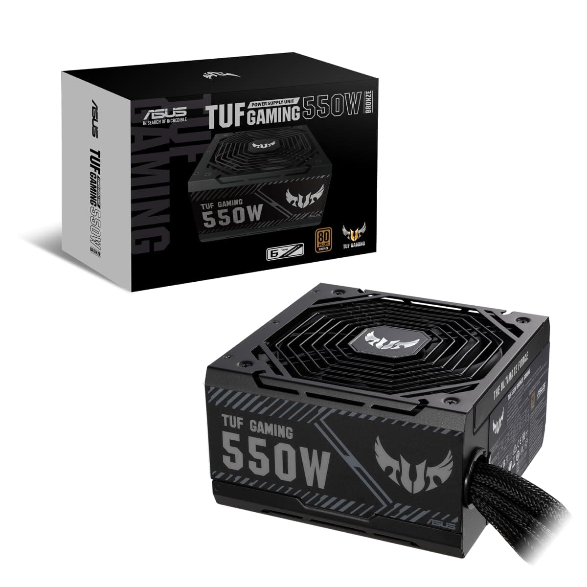 ASUS TUF Gaming 550W Netzteil (80 Plus Bronze, 0db-Technologie, 80cm 8-Pin CPU-Anschluss) 550 Watt Bronze