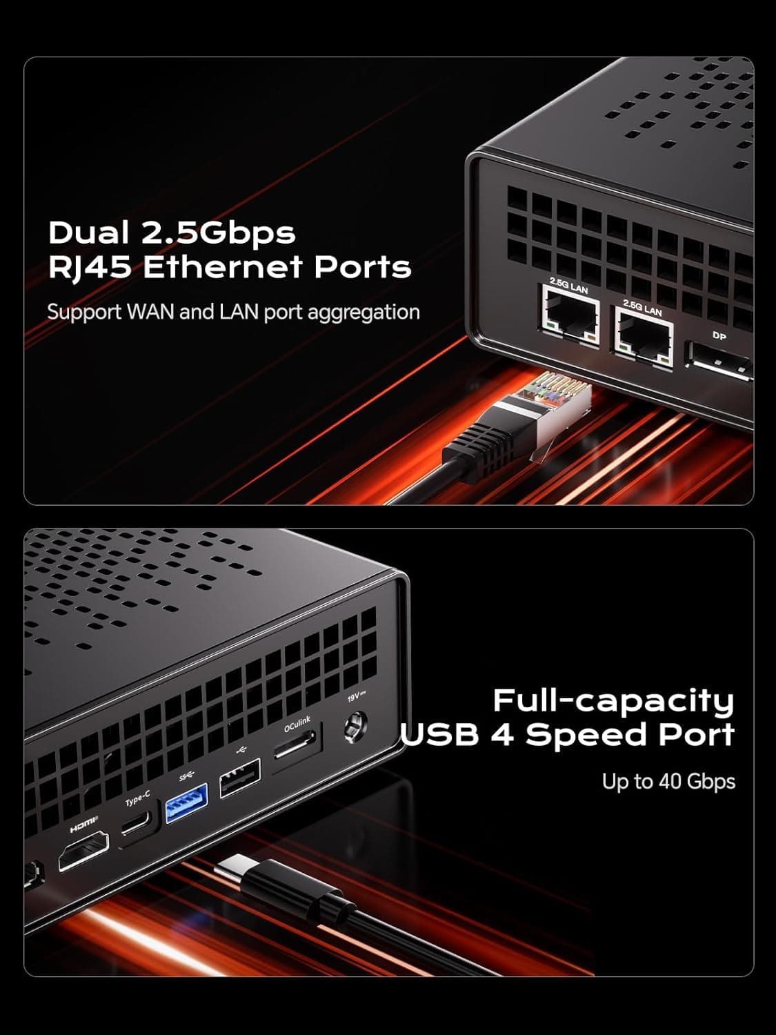 MINIS FORUM Mini PC Workstation MS-A1, AMD Ryzen 9 9950X (Zen 5, 16 Kerne/32 Threads, bis zu 5,7 GHz), OCuLink, Dual 2,5G LAN, 4X M.2 PCIe, HDMI/DP/USB-C, Barebone (ohne RAM/SSD) MS-A1-A5995 0/0 GB Bild 6