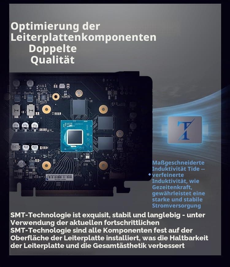 WEELIAO GUNNIR Intel Arc A380 Index 6GB GDDR6 2000MHz Dual Fan Grafikkarte (96-Bit, PCIe 4.0, HDMI/DisplayPort, unterstützt 4k) Bild 8