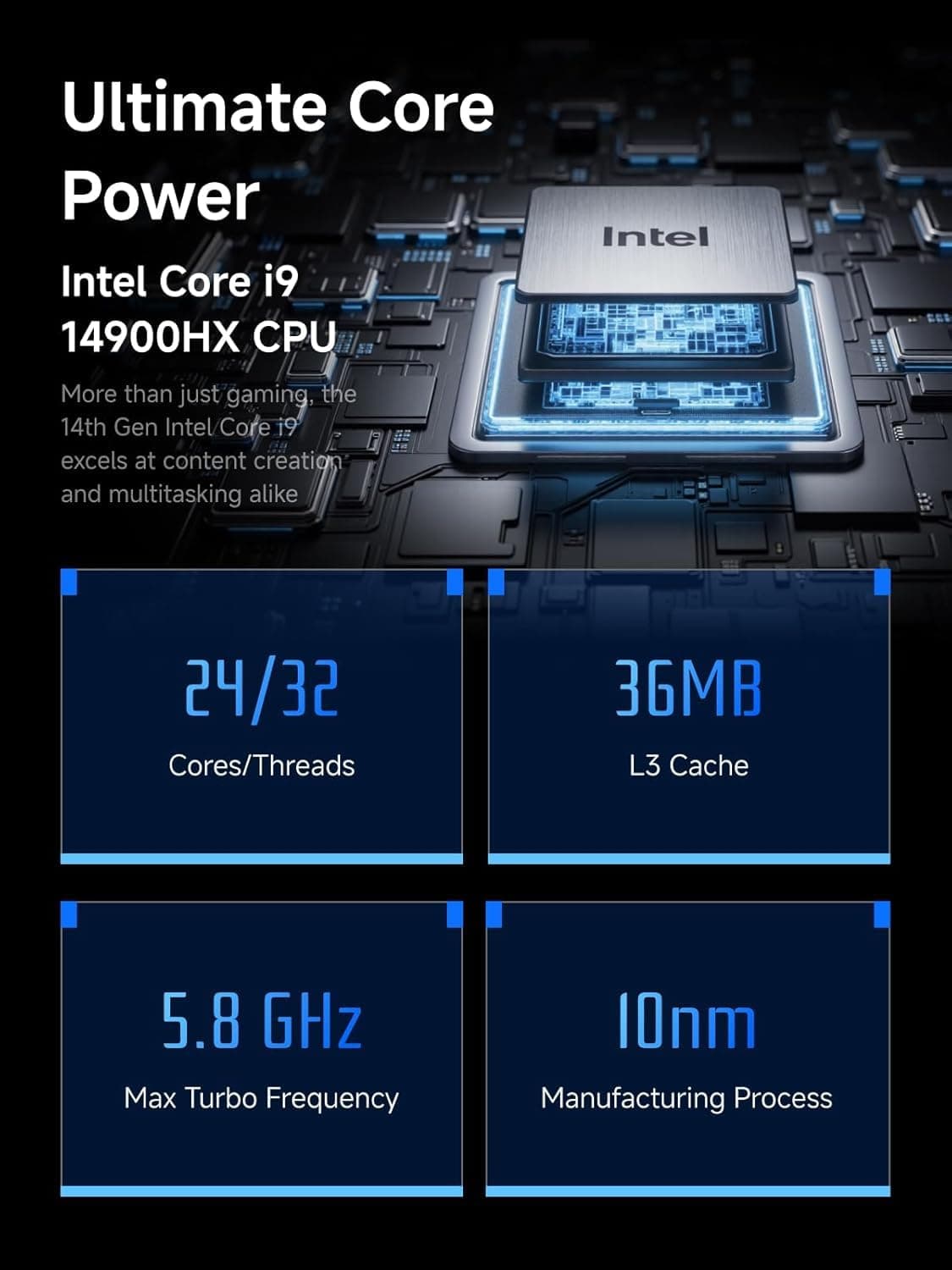 MINIS FORUM Mini PC G7 Pro, Core i9 Processor 14900HX, 24C/32 T bis zu 5.8 GHz, 32GB DDR5 Max 96GB /1TB M.2 2280 NVME SSD, HDMI/USB4/2.5G RJ45, GeForce RTX 5070 Laptop 8G Graphics Gaming Mini PC G7 Pro 32+1TB Bild 3