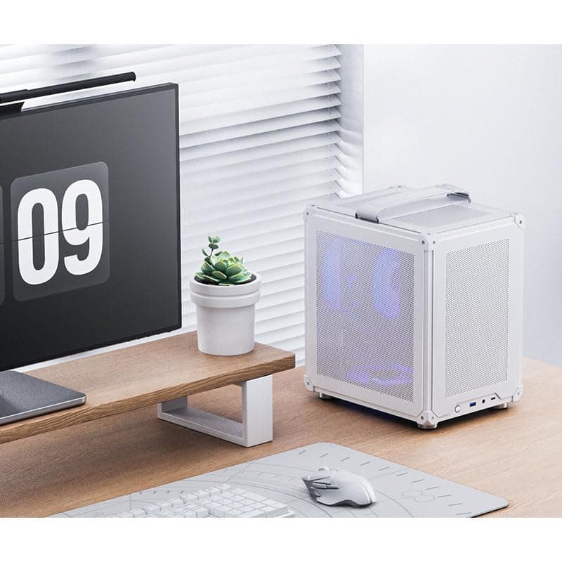 Jonsbo C6-ITX PC-Gehäuse Mini-Tower Weiß – kompakt, Mini-ITX, GPUs bis 255 mm, CPU-Kühler bis 75 mm, bis zu 3 Lüfter, USB-C Front I/O Bild 2
