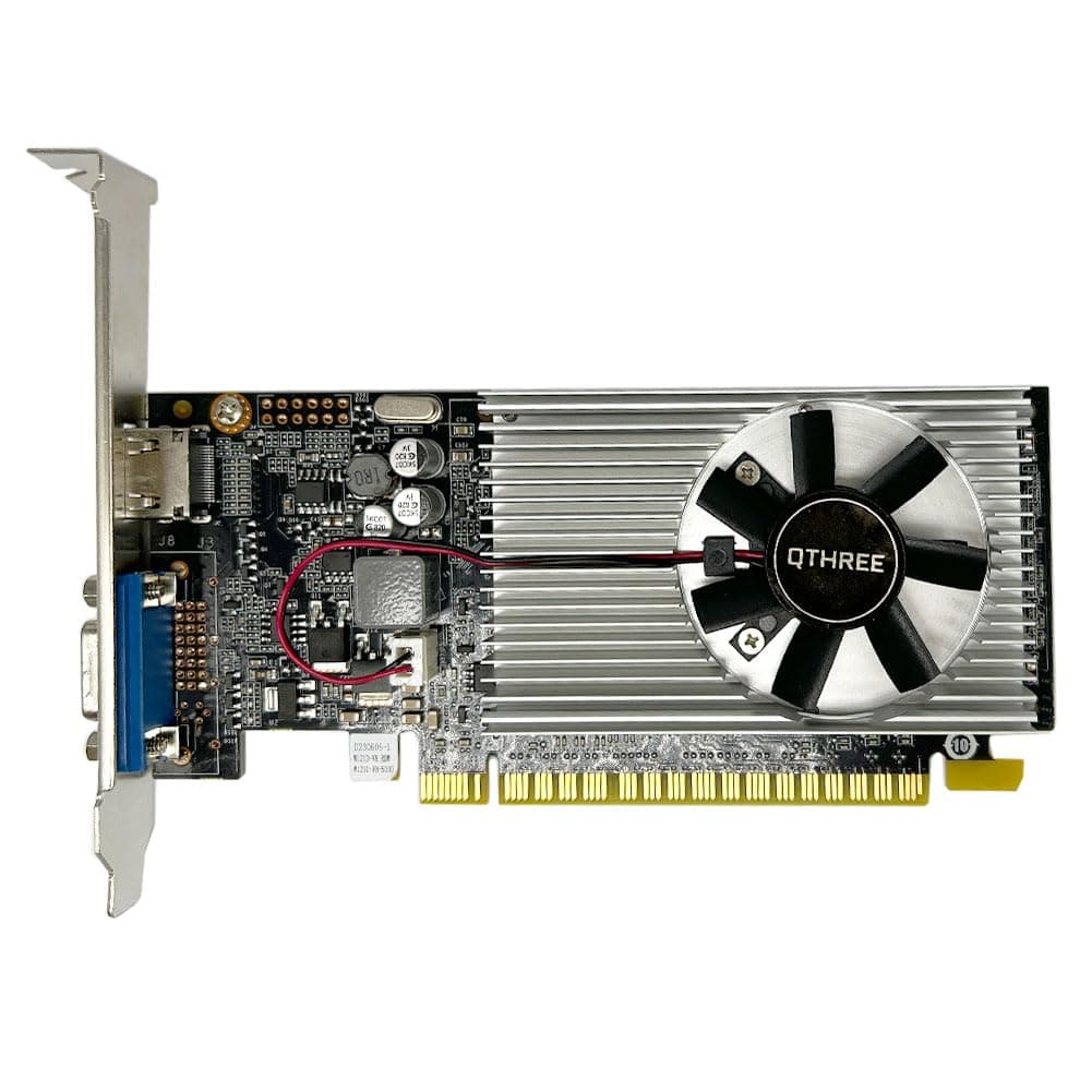 QTHREE Geforce GT 210 1G D3 64-bit Grafikkarte, 1x HDMI, 1x VGA, Low Profile Grafikkarten, Desktop-Grafikkarte für PC, PCI Express x16, DirectX 11 2 Schnittstellen Bild 3