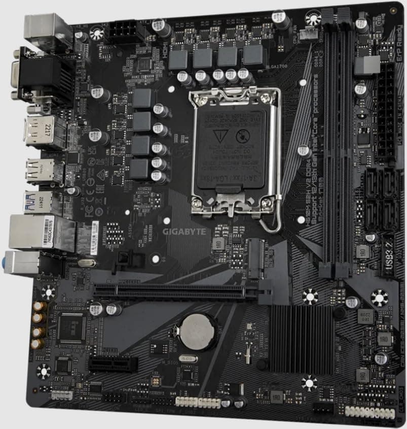 GIGABYTE H610M S2H V2 DDR4 Mainboard - Unterstützt Intel Core Prozessoren 14th CPUs, 6+1+1 Hybrid Phases Digital VRM, up to 3200MHz DDR4 (OC), 1xPCIe 3.0 M.2, GbE LAN, USB 3.2 Gen 1 Bild 4