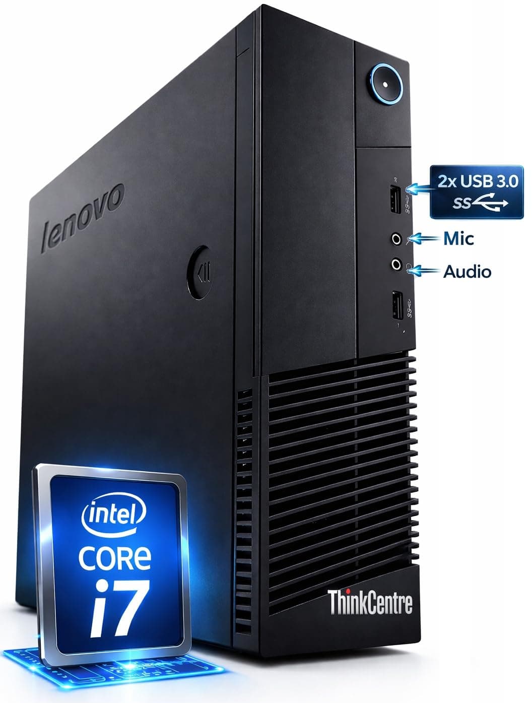 Lenovo i7 ThinkCentre Silent Business Office Computer mit 3 Jahren Garantie! Intel Core i7 4790, 8 Threads, 4.0 GHz - 32 GB - 1000 GB SSD - WLAN - Windows 11 Prof. - MS Office - #8467 i7 - 32 GB - 1TB SSD - Win11 Intel Core i7 Bild 4
