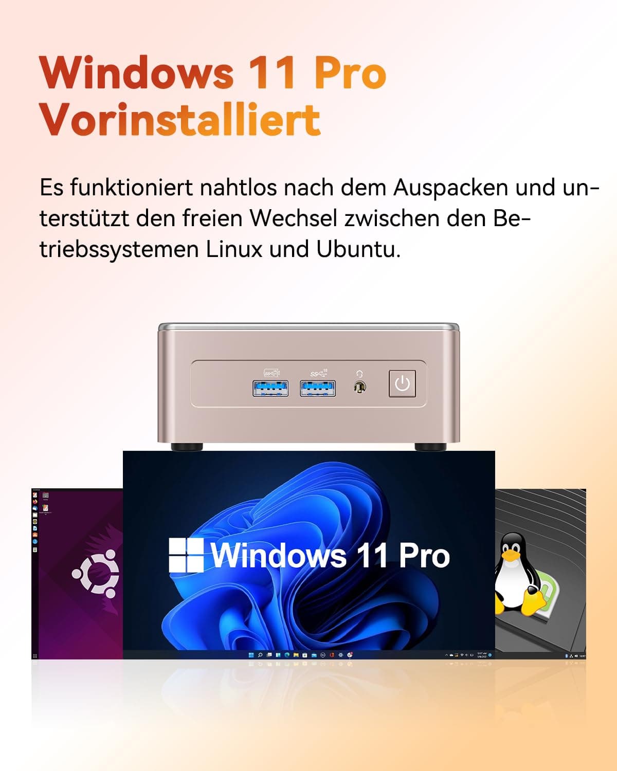 GEEKOM Mini PC A5 mit AMD Ryzen 5 7430U, 16GB DDR4 (Aufrüstbar,Kein LPDDR) 512GB SSD | 3 Jahren Garantie | 2.5G LAN | Windows 11 Pro | PC mit Dual HDMI 8K | Mini Computer für Home/Office/Gaming Bild 4