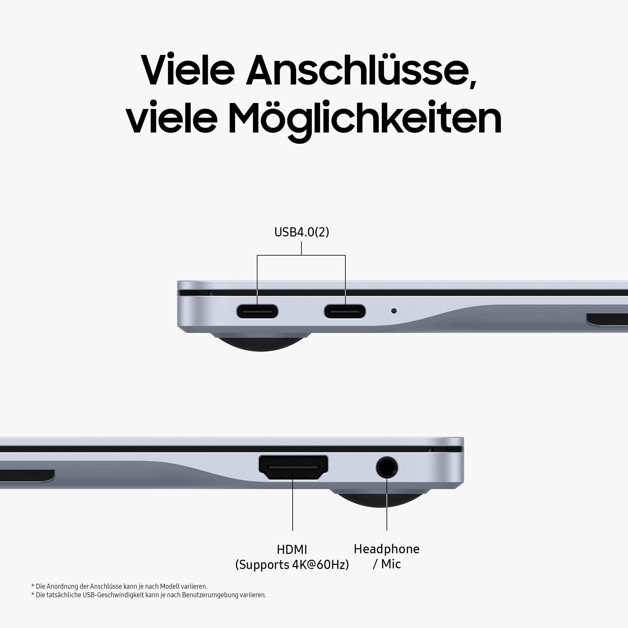 Samsung Galaxy Book4 Edge Galaxy AI-Laptop, 14-Zoll-Display, 16GB RAM, Snapdragon X Elite Prozessor, Notebook 512GB Speicher, Copilot+ PC, Sapphire Blue, 3 Jahre Herstellergarantie 14 Zoll 512 GB Bild 7