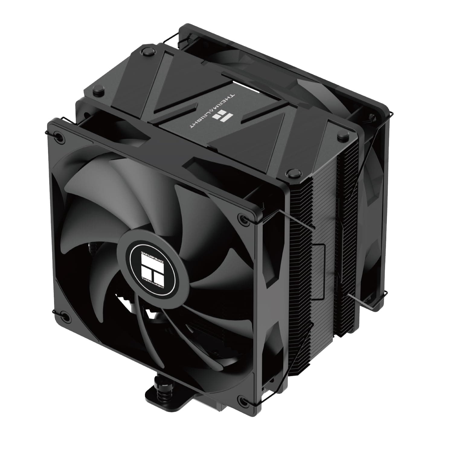 TR Burst Assassin 120 EVO DARK CPU Luftkühler Oberseite schwarz gebürstet, 6 Heatpipes mit leisem PWM Lüfter, CPU-Kühler, für AM4 AM5 / Intel 1851/1700/1150/1151/1200,