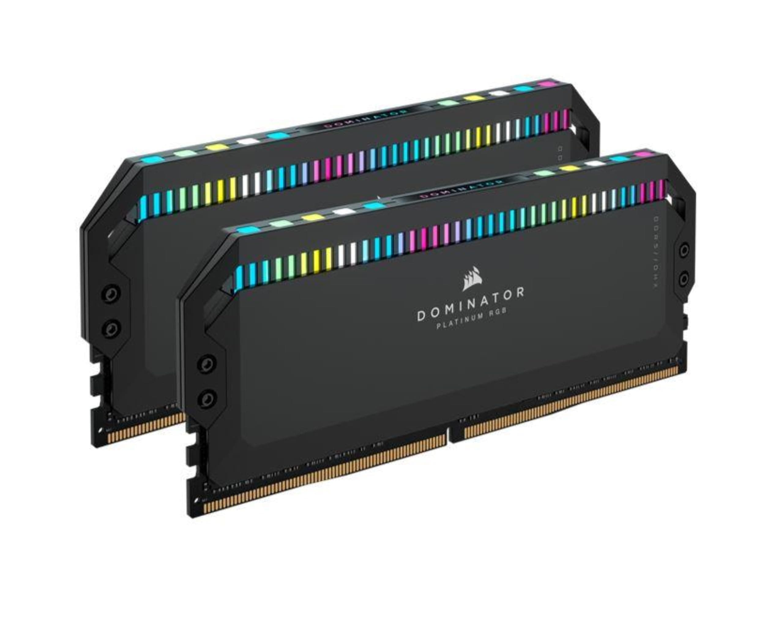 Corsair Dominator Platinum RGB DDR5 RAM 64GB (2x32GB) 5200MHz CL40 Intel XMP iCUE Kompatibel Computer Speicher - Schwarz (CMT64GX5M2B5200C40) Schwarz 64GB (2x32GB)