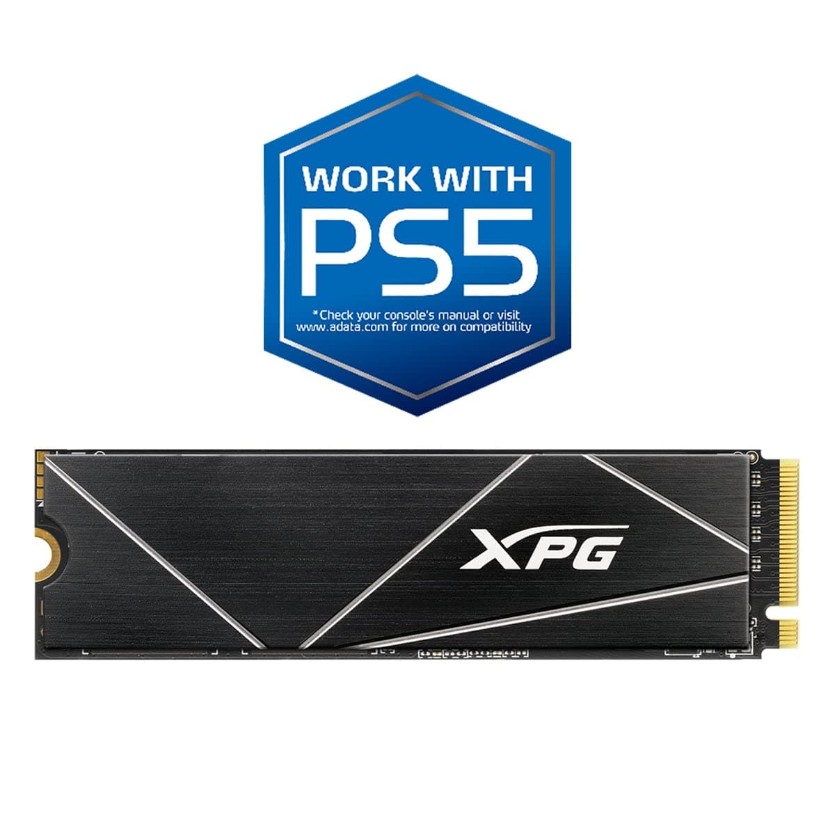ADATA & XPG XPG GAMMIX S70 Blade 512GB PCIe Gen4x4 M.2 2280 SSD Schwarz- Heat Spreader- 3D-Grafikbearbeitung sowie High-End-Gaming PS5 upgradation, AGAMMIXS70B-512GB-CS, Black, AGAMMIXS70B-512G-CS Bild 2
