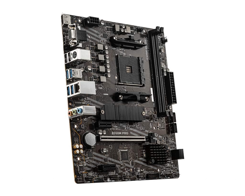 MSI A550M PRO (M-ATX, AMD, 2 PCI-E, 1 PCI-Ex16, M.2 Port, PCIe 3.0 x 4, NVMe) Bild 5