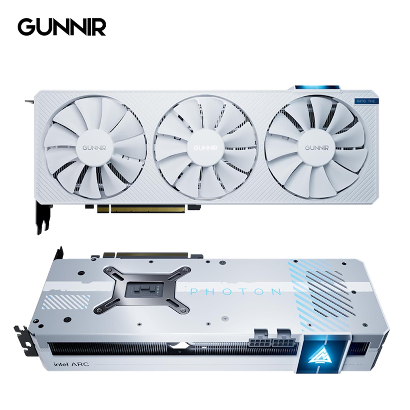 GUNNIR Intel Arc A770 Photon 16GB OC GDDR6 2400MHz Triple Fan Grafikkarte, 2400MHz GDDR6, 3xDP 2.0 + HDMI 2.0, Intel GPU für 4K Gaming & Content Creation & VR (Weiß) Bild 3
