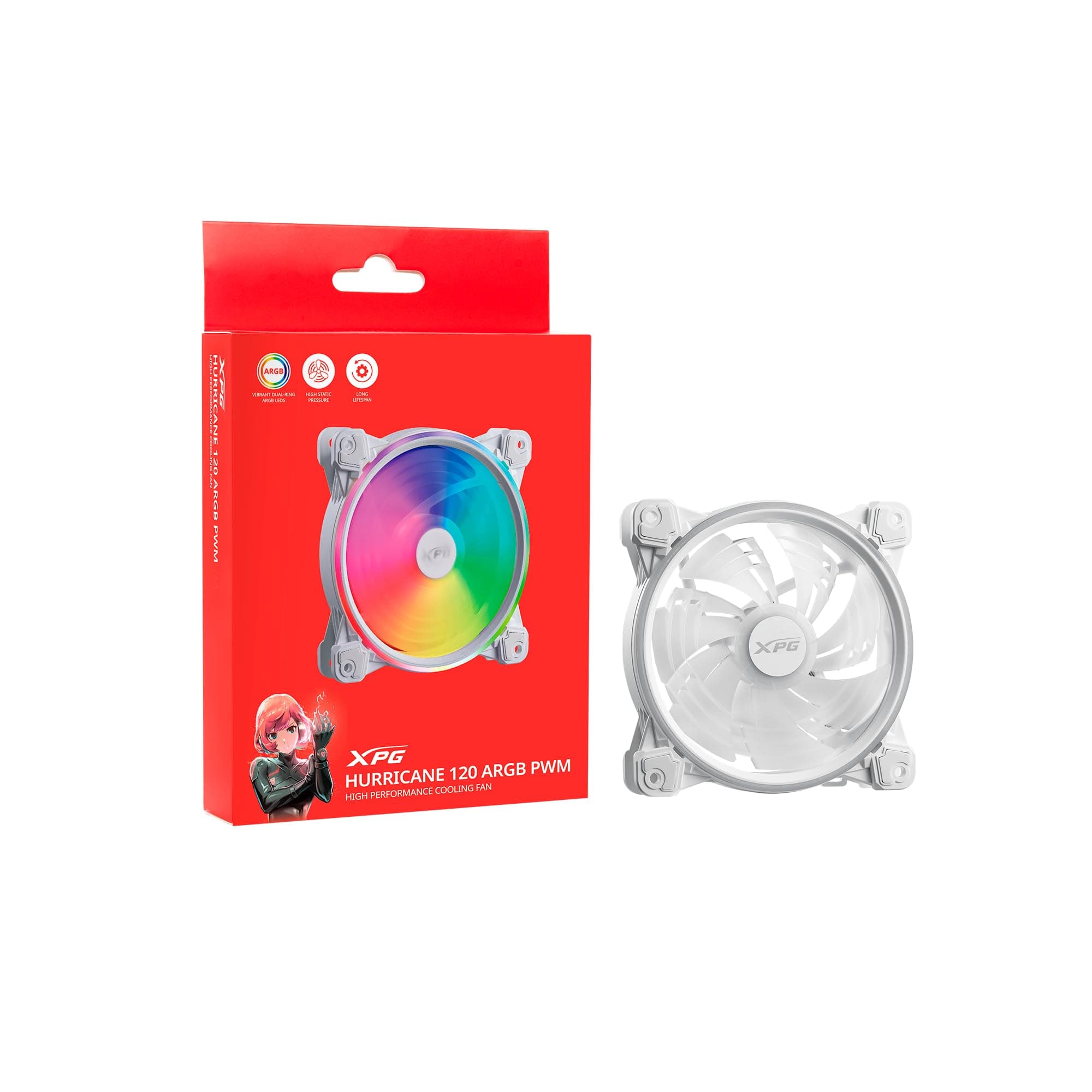 XPG Ventilator Box HURRICANE120ARGBPWM-WHCWW Marke Bild 2