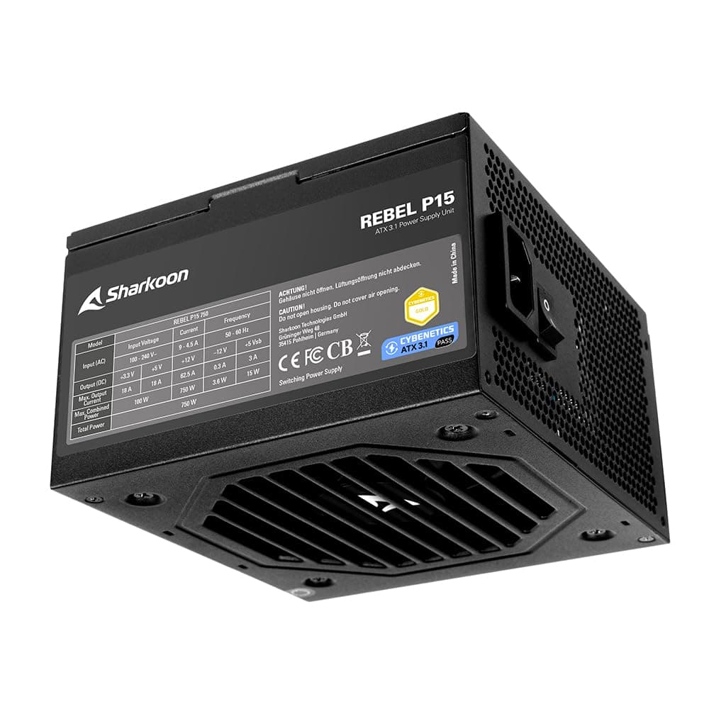 Sharkoon Rebel P15, 750W, ATX3.1, Cybenetics Gold Bild 3