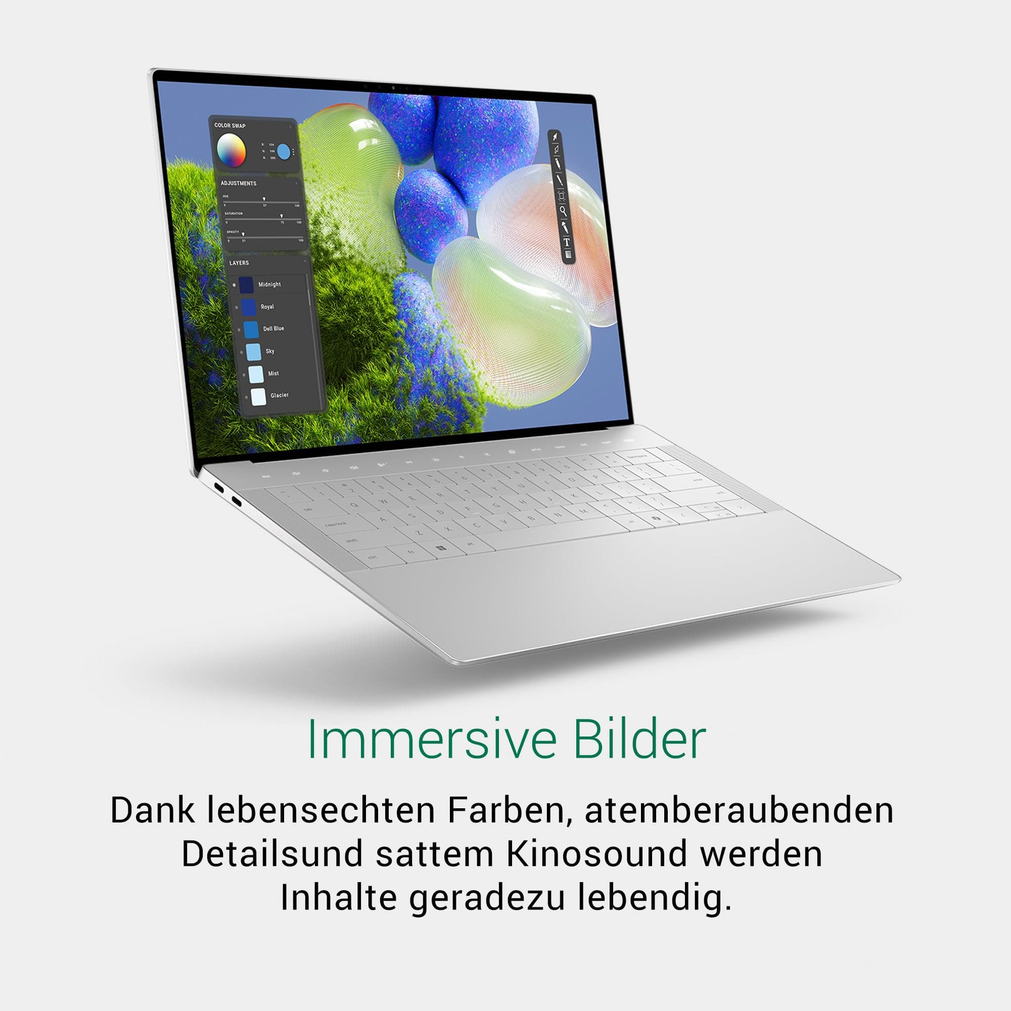 Dell XPS 14 9440 Laptop 14.5 Inch FHD+ (1920 x 1200) Display, Intel Evo Edition, Intel Core Ultra 7 Series 1, Intel Arc Graphics, 16GB RAM 512GB SSD, Windows 11 Home, QWERTY Geman Backlit Keyboard Core Ultra 7 155H 16GB Windows 11 Home Bild 7