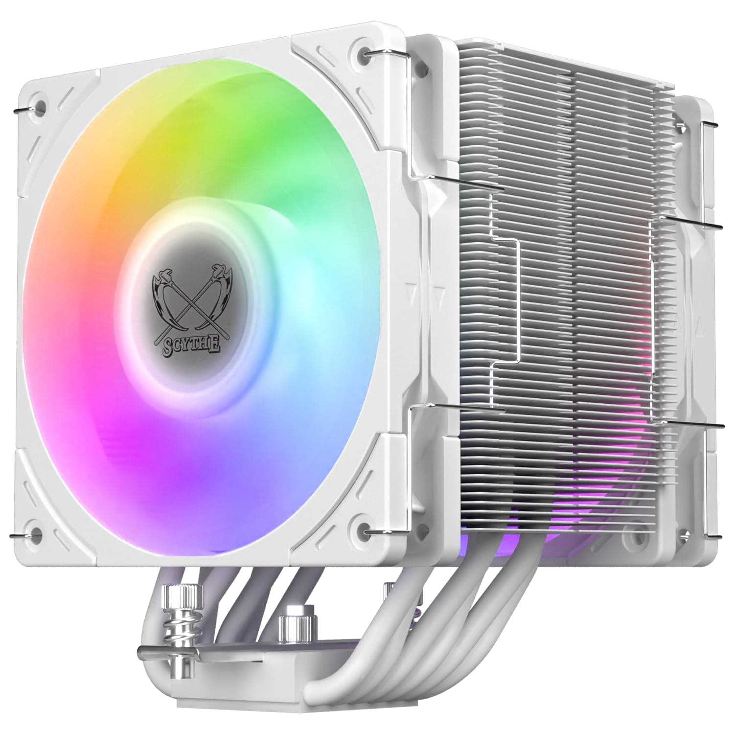 Scythe Mugen 6 CPU Air Cooler, Intel LGA1700, LGA1151, AMD AM5/AM4/Ryzen 120mm, Singel Tower, Aluminium Top Cover (Mugen 6 White ARGB)