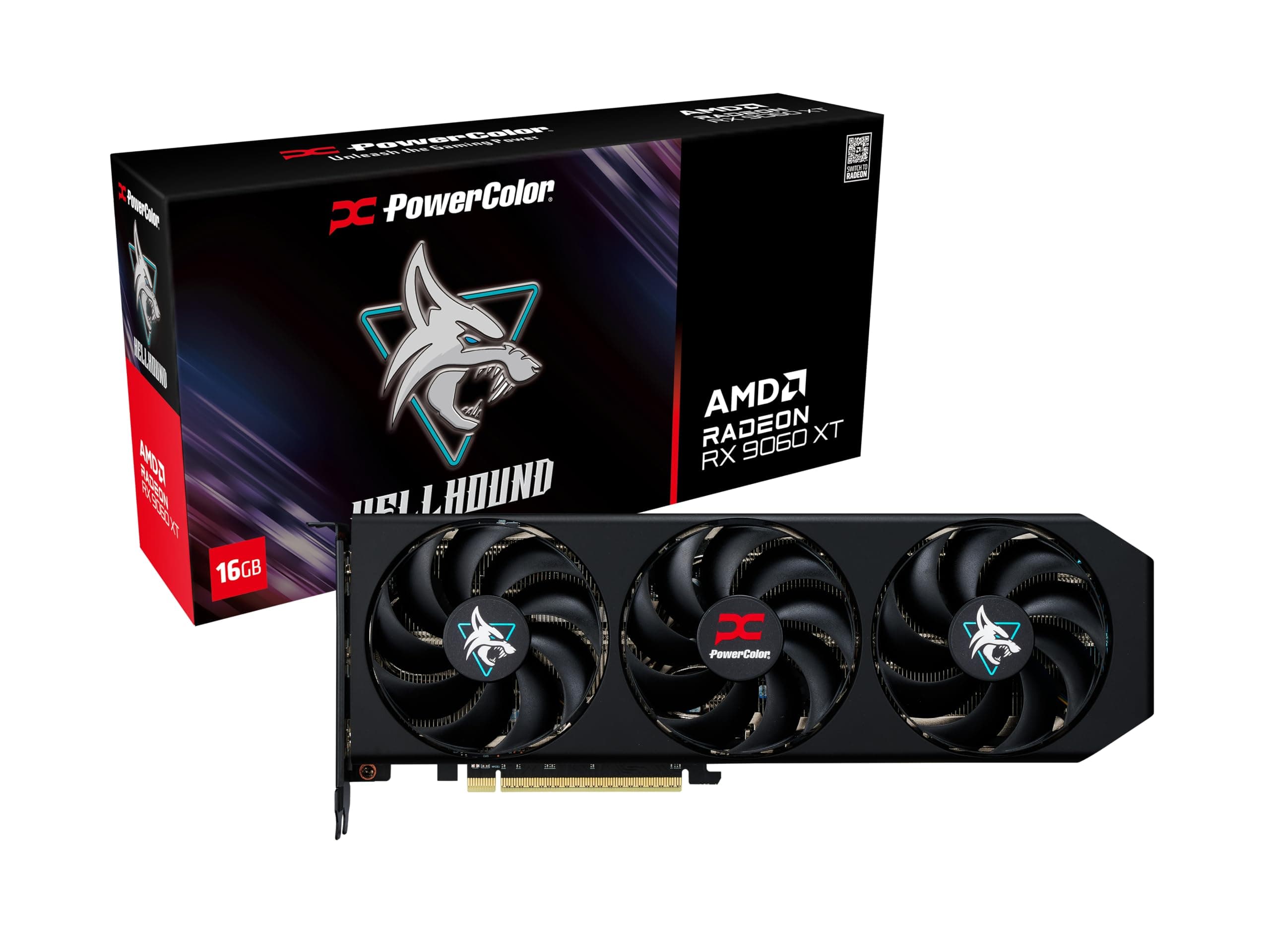 PowerColor Radeon RX9060XT Hellhound OC 16GB 9060 XT 16GB Hellhound