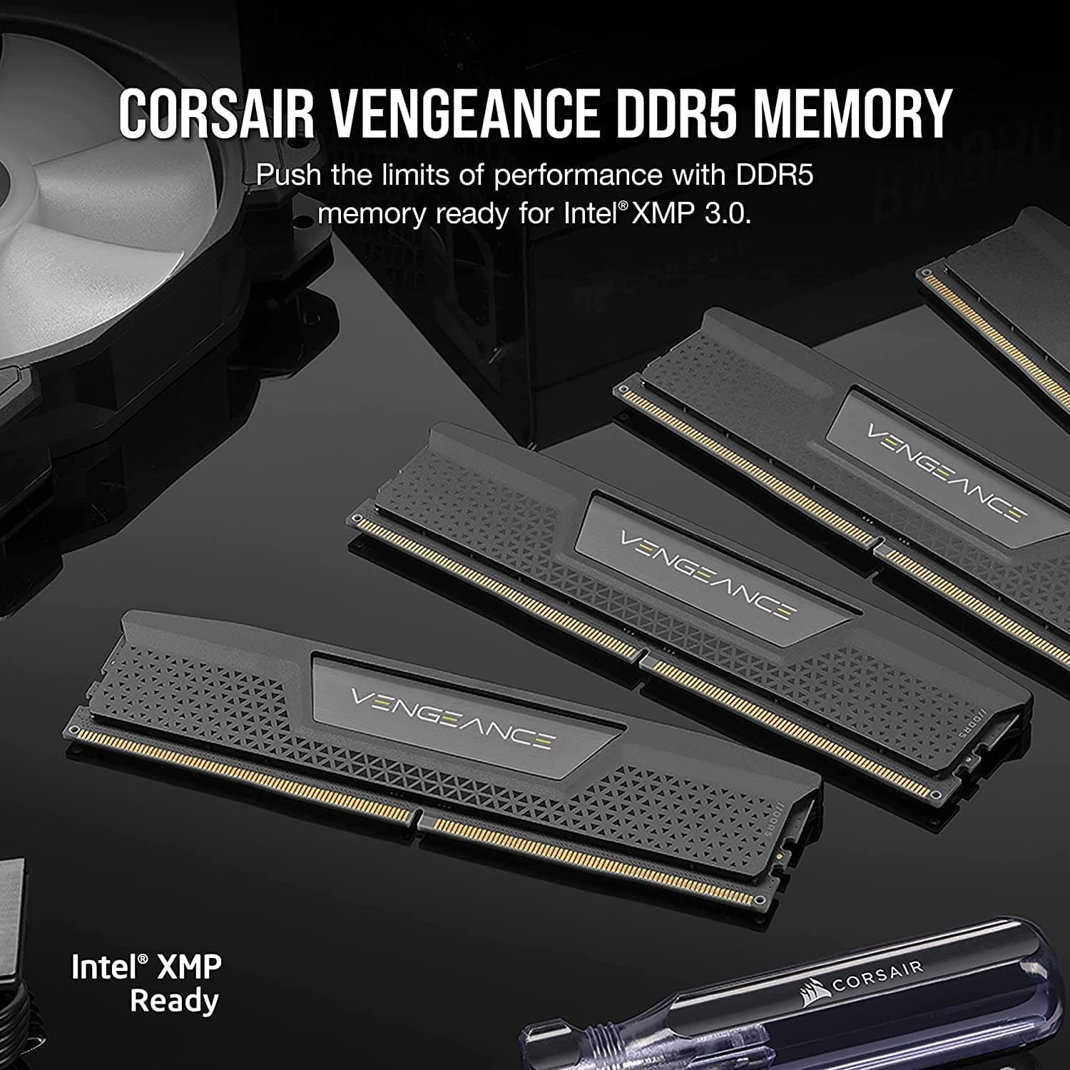 CORSAIR Vengeance DDR5 RAM 32GB (2x16GB) Bis zu 6400MHz CL36 Intel XMP 3.0 Desktop-Arbeitsspeicher – Schwarz (CMK32GX5M2B6400C36) 32GB (2x16GB) Schwarz Bild 4