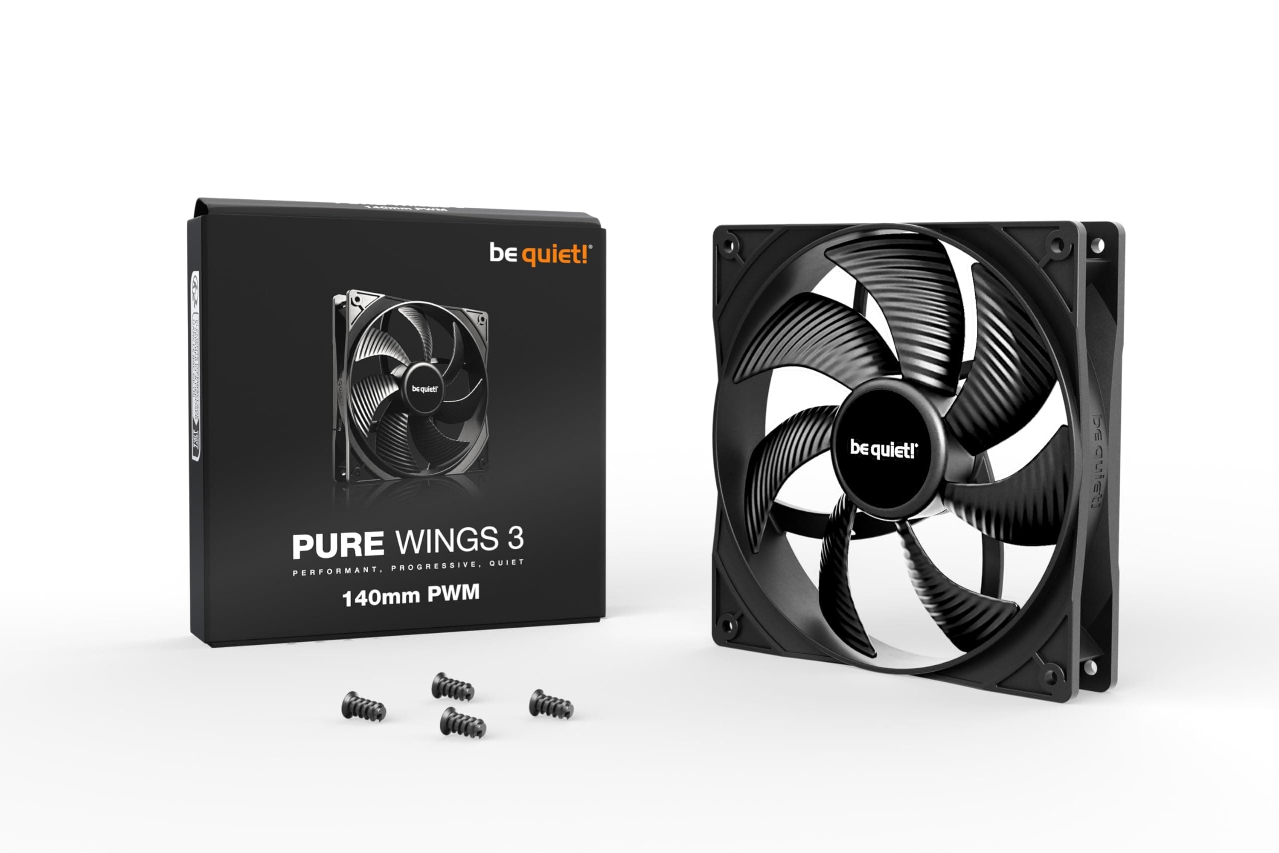 be quiet! Pure Wings 3 140mm PWM Lüfter, hohe Höchstgeschwindigkeit, niedrige Mindestdrehzahl, optimierter Lüfterrahmen, außergewöhnlich hoher Luftdruck, sehr leiser Betrieb, Rifle-Lager, BL108 Bild 5