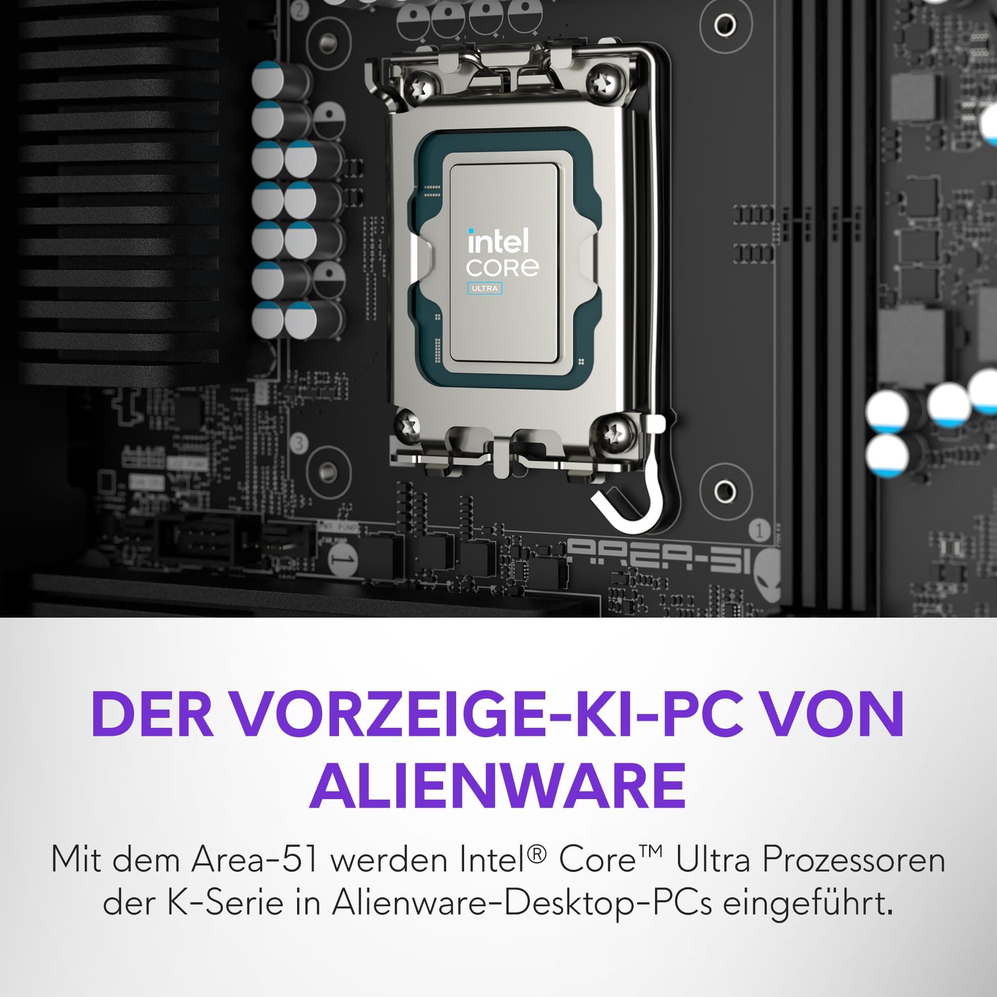 Alienware Area-51 Gaming Desktop - Intel Core Ultra 9 Series 2, Nvidia GeForce RTX 5080, 32GB RAM, 2TB SSD, Liquid-Cooled CPU, Windows 11 Home, AlienFX - Lunar Silver Intel Core Ultra 9 285K 32 GB 2 TB NVIDIA RTX 5080 Bild 4