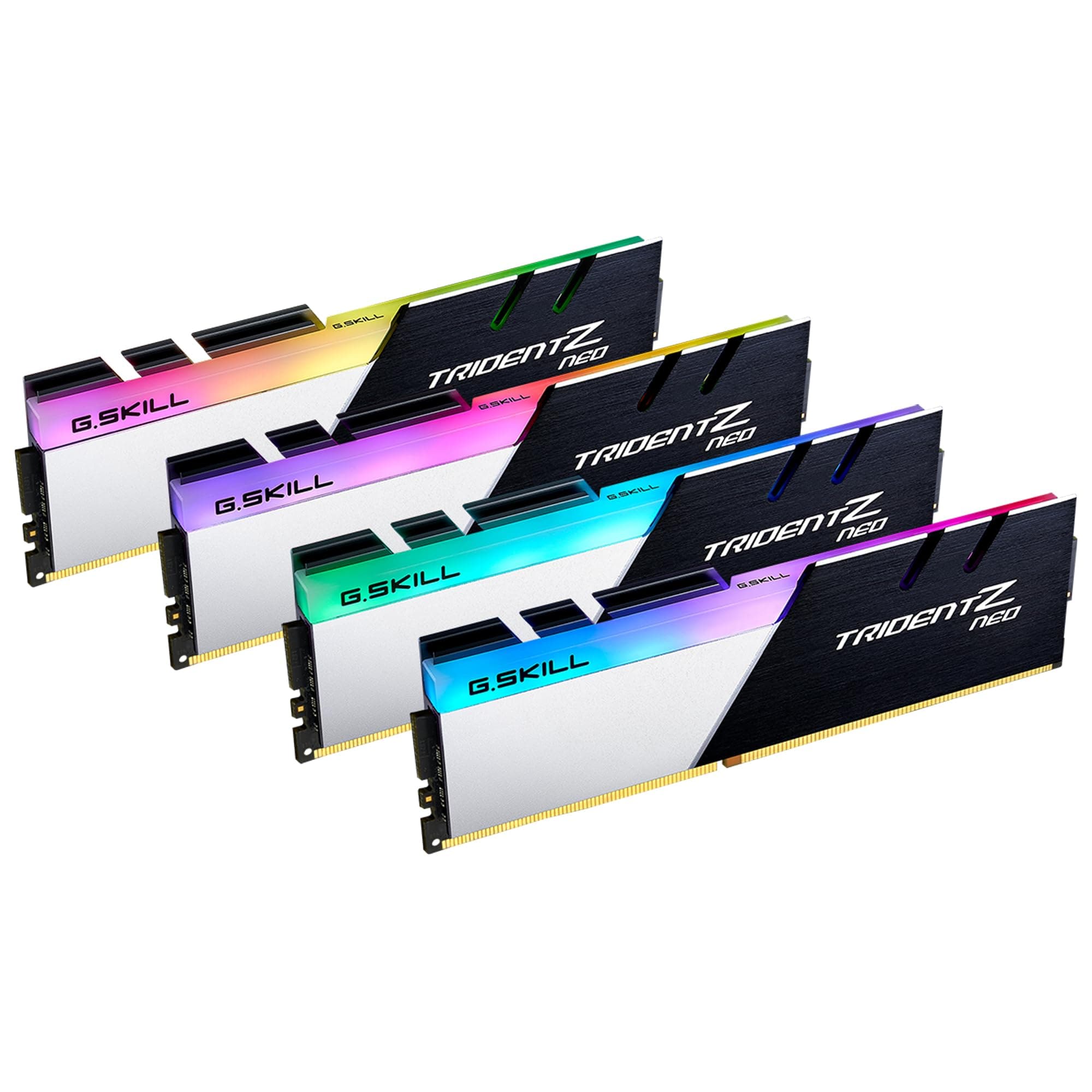 G.Skill Trident Z NEO Series 32GB (4X 8GB) 288pin SDRAM (PC4-28800) DDR4 3600 CL18-22-22-42 1,35V Quad Channel Desktop Memory Modell F4-3600C18Q-32GTZN, Mehrfarbig