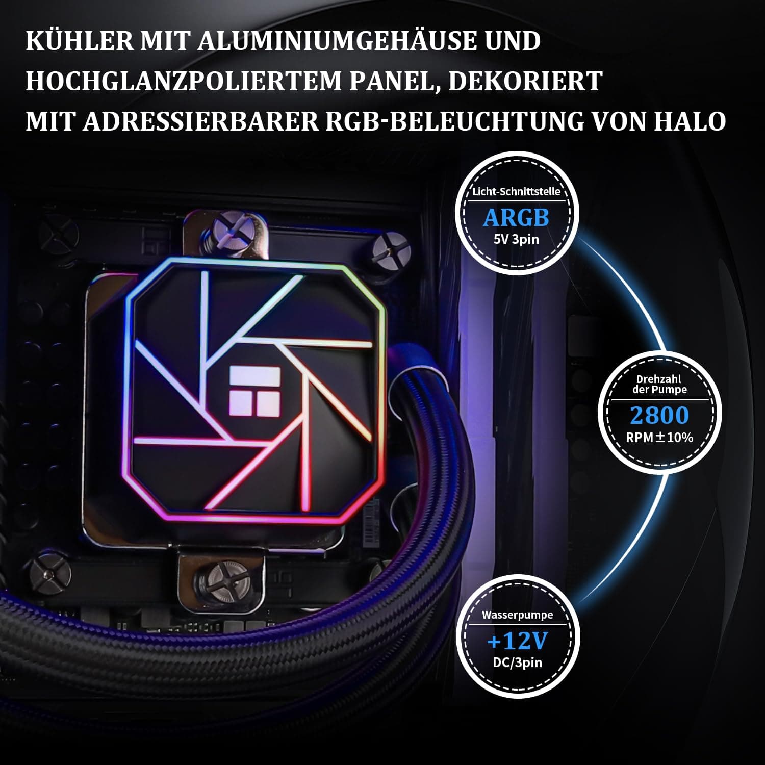 Thermalright AQUA ELITE 360 V3 Flüssig-CPU-Kühler, 360 Kühlreihen, 3 x 120mm PWM-Lüfter, S-FDB-Lager, für AMD/AM4/AM5, Intel LGA1150/1151/1200/2011/1700/1851, Desktop CPU-Kühler AIO Bild 5