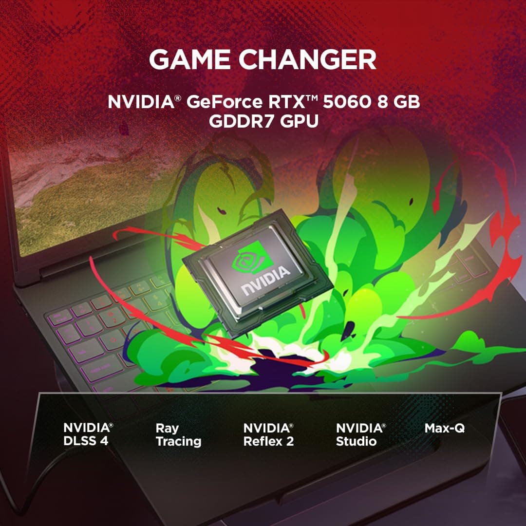 Lenovo Legion 5 Gaming AI Laptop | 15.3" WQXGA OLED 165Hz Display | AMD Ryzen 7 250 | 32GB RAM | 1TB SSD | NVIDIA GeForce RTX 5060 | Windows 11 | QWERTZ | Schwarz | 3 Monate GamePass Bild 6