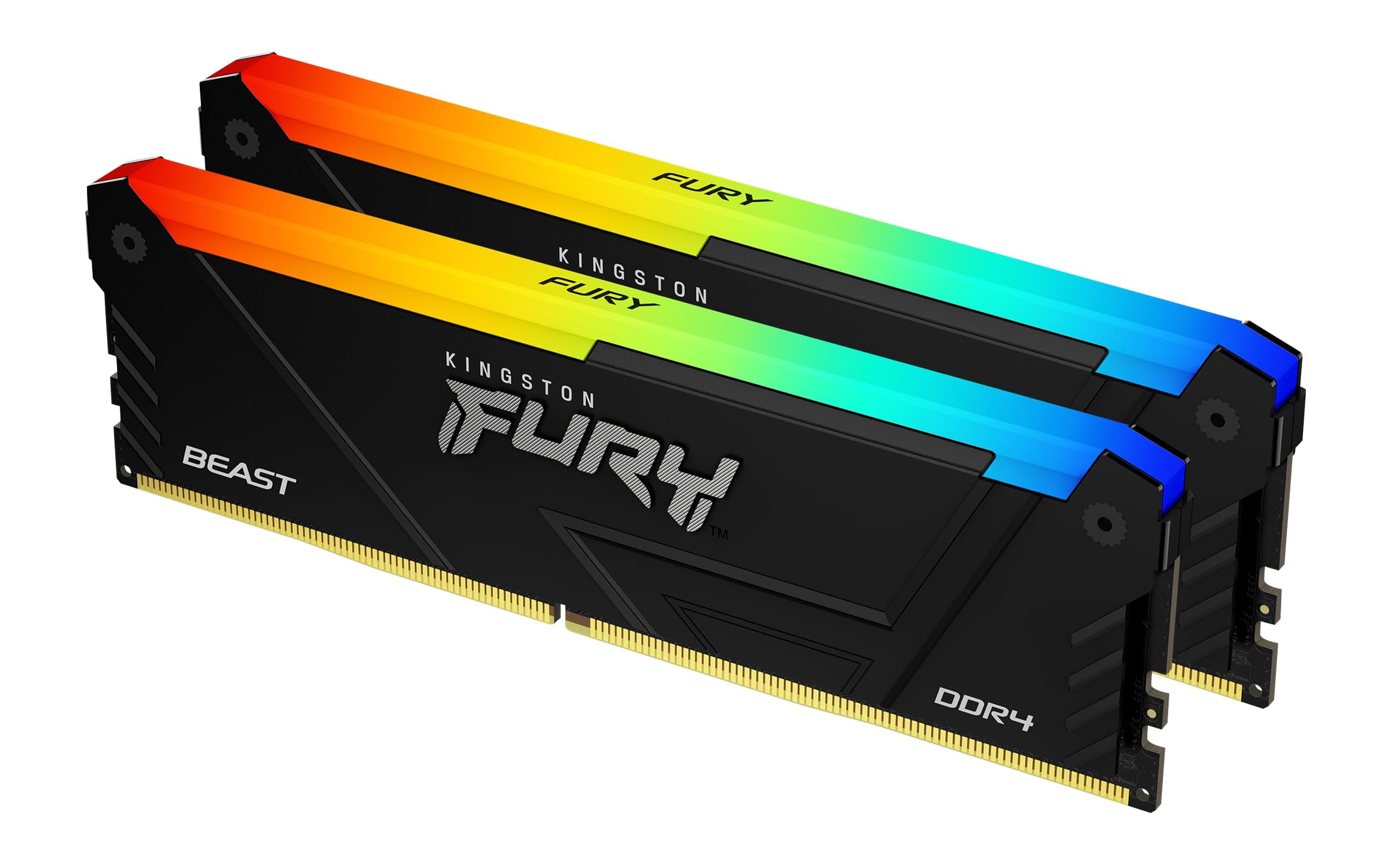 Kingston FURY Beast RGB 16GB 3200MT/s DDR4 CL16 DIMM (Kit mit 2) PC Arbeitsspeicher KF432C16BB2AK2/16 Bild 2