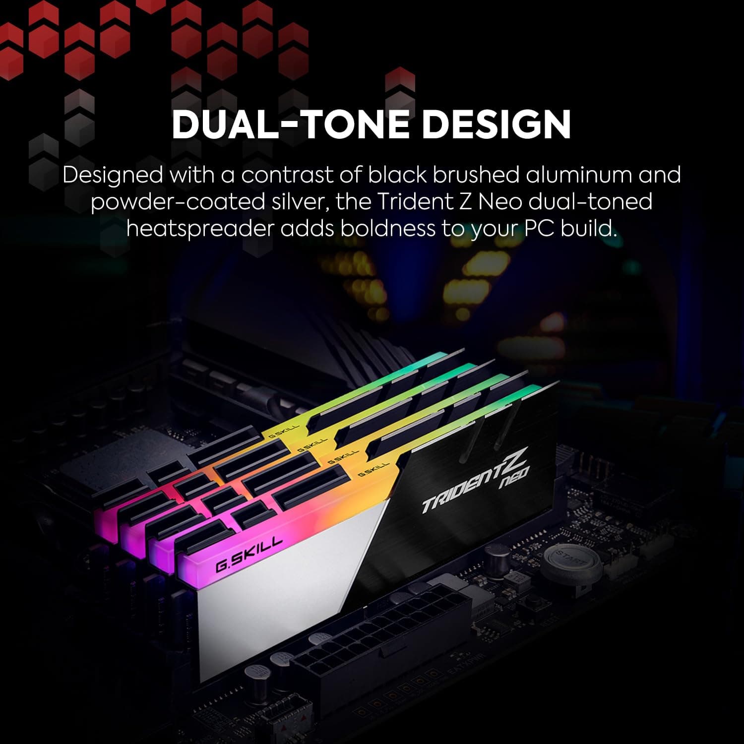 G.SKILL 32GB Trident Z Neo DDR4 3600MHz PC4-28800 CL18 RGB Dual Channel Kit (2X 16GB) Bild 7