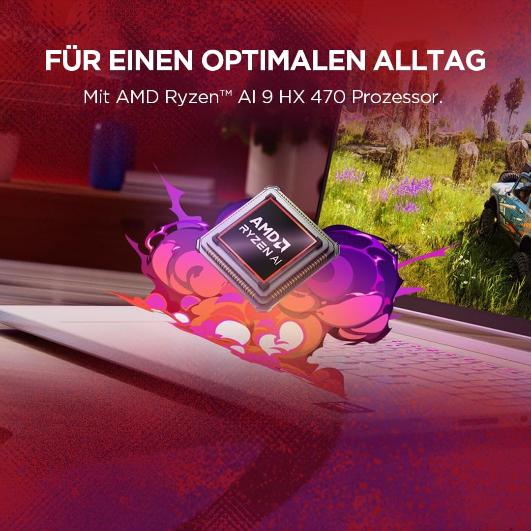 Lenovo Legion 7 Gaming AI Laptop | 16" WQXGA OLED 240Hz Display | AMD Ryzen AI 9 HX 470 | 32GB RAM | 1TB SSD | NVIDIA GeForce RTX 5060 | Windows 11 | QWERTZ | Glacier Weiss | 3 Monate GamePass Bild 5