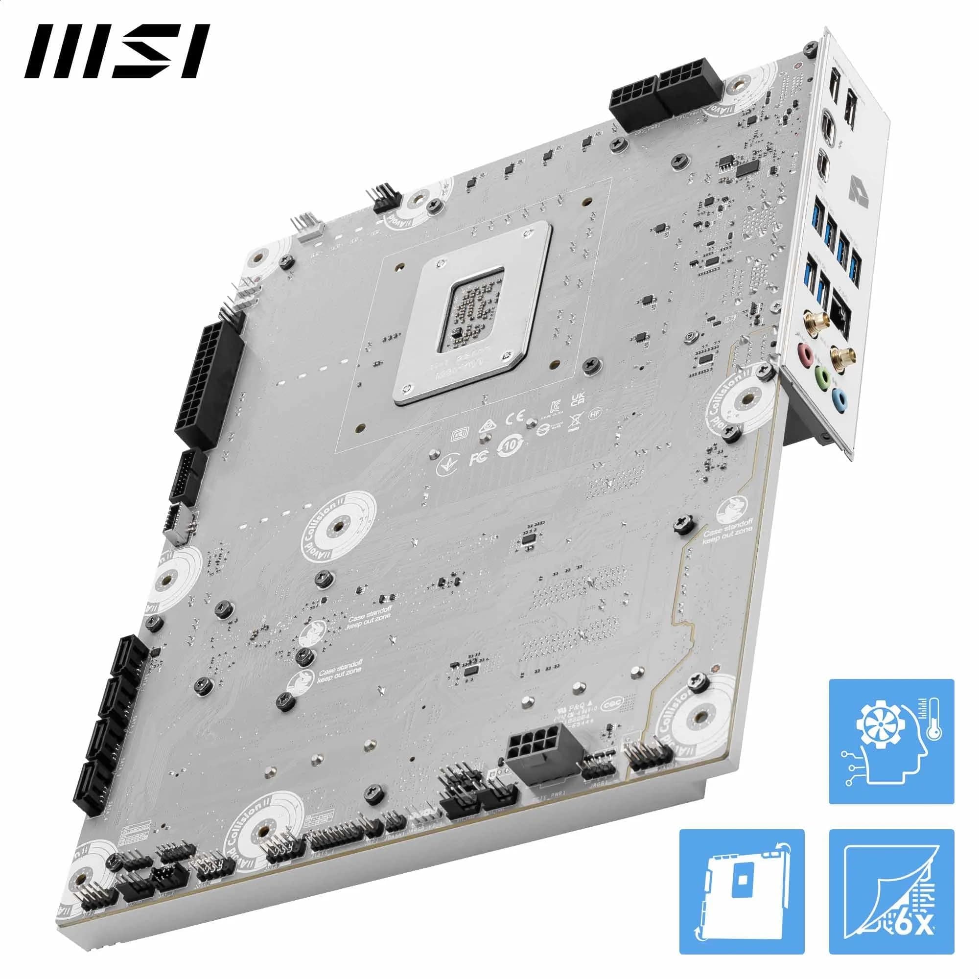 MSI PRO Z890-S WiFi PZ Mainboard, Back-Connect ATX – Unterstützt Intel Core Ultra Prozessoren (Series 2), LGA 1851 – DDR5 Memory Boost (8600+ MT/s OC), PCIe 5.0 x16, M.2 Gen5, Wi-Fi 7, 2,5G LAN Bild 8