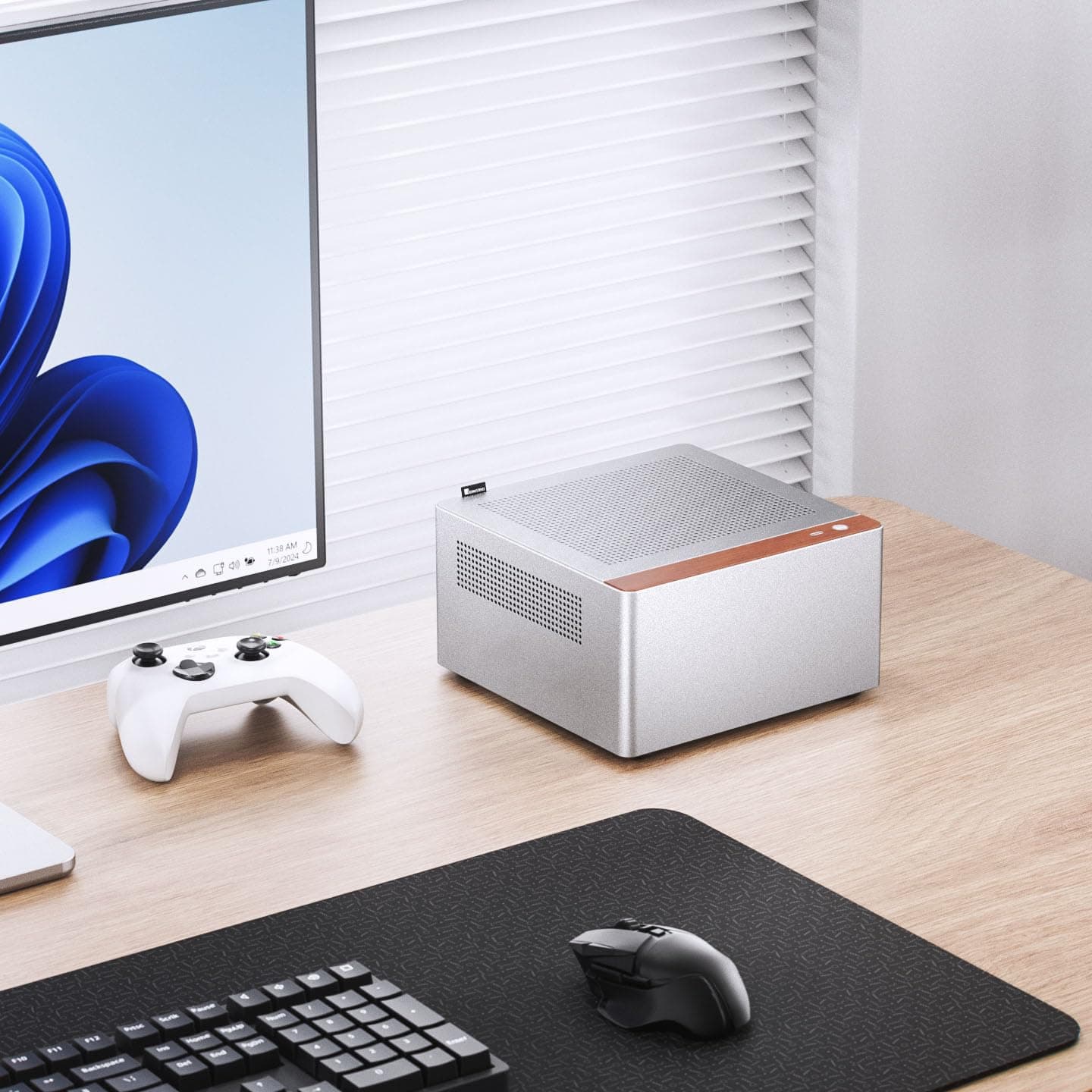 Jonsbo N10 PC-Gehäuse Silber – Mini-Tower für Mini-ITX, mit 2 Lüftern, bis 4X 2,5-Zoll-SSDs, kompaktes Case für HTPC, NAS & Office-Systeme Bild 3