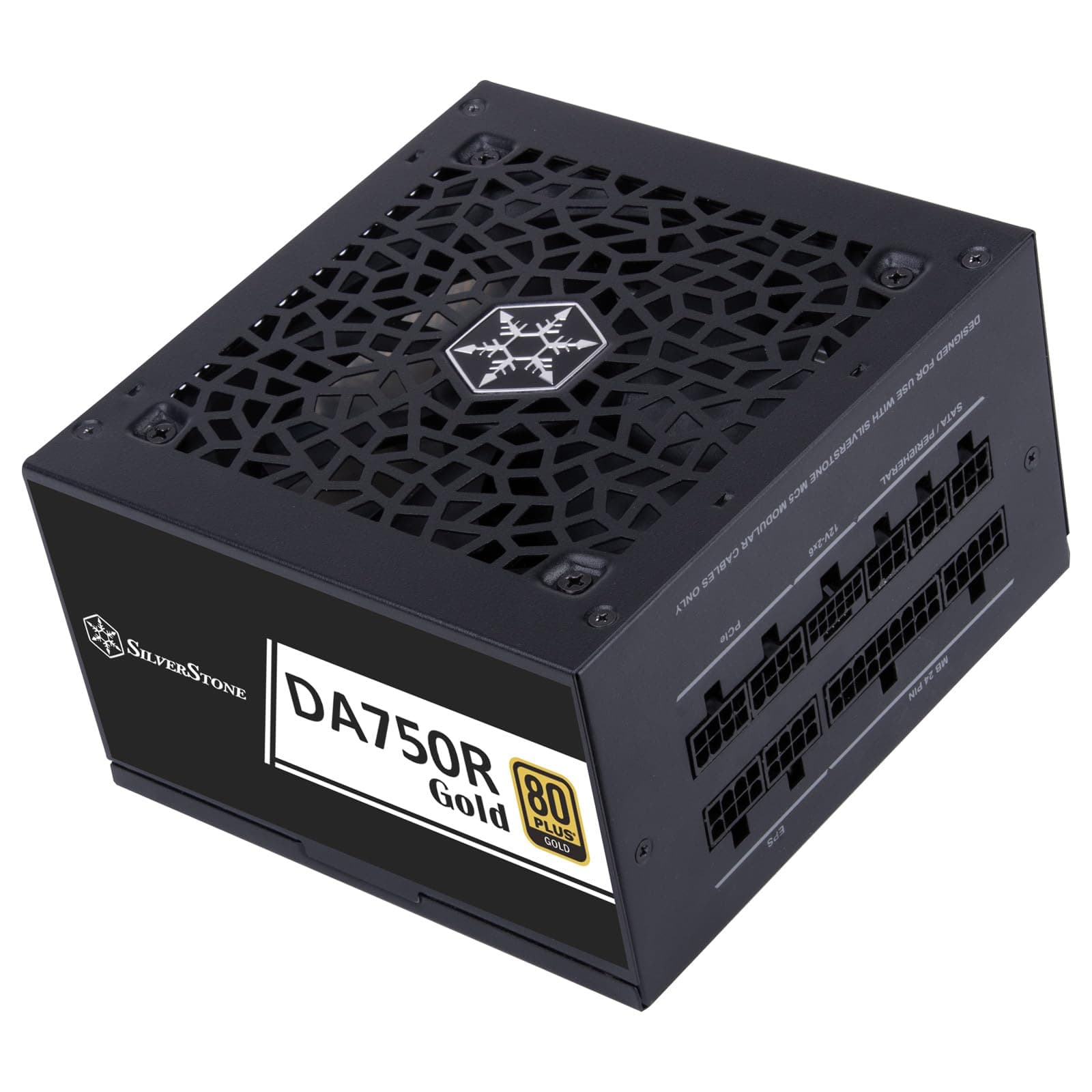 SilverStone Technology DA750R Gold, 80 Plus Gold vollständig modulares ATX-Netzteil, 750W, ATX 3,0 & PCIe 5,0, SST-DA750R-GMA