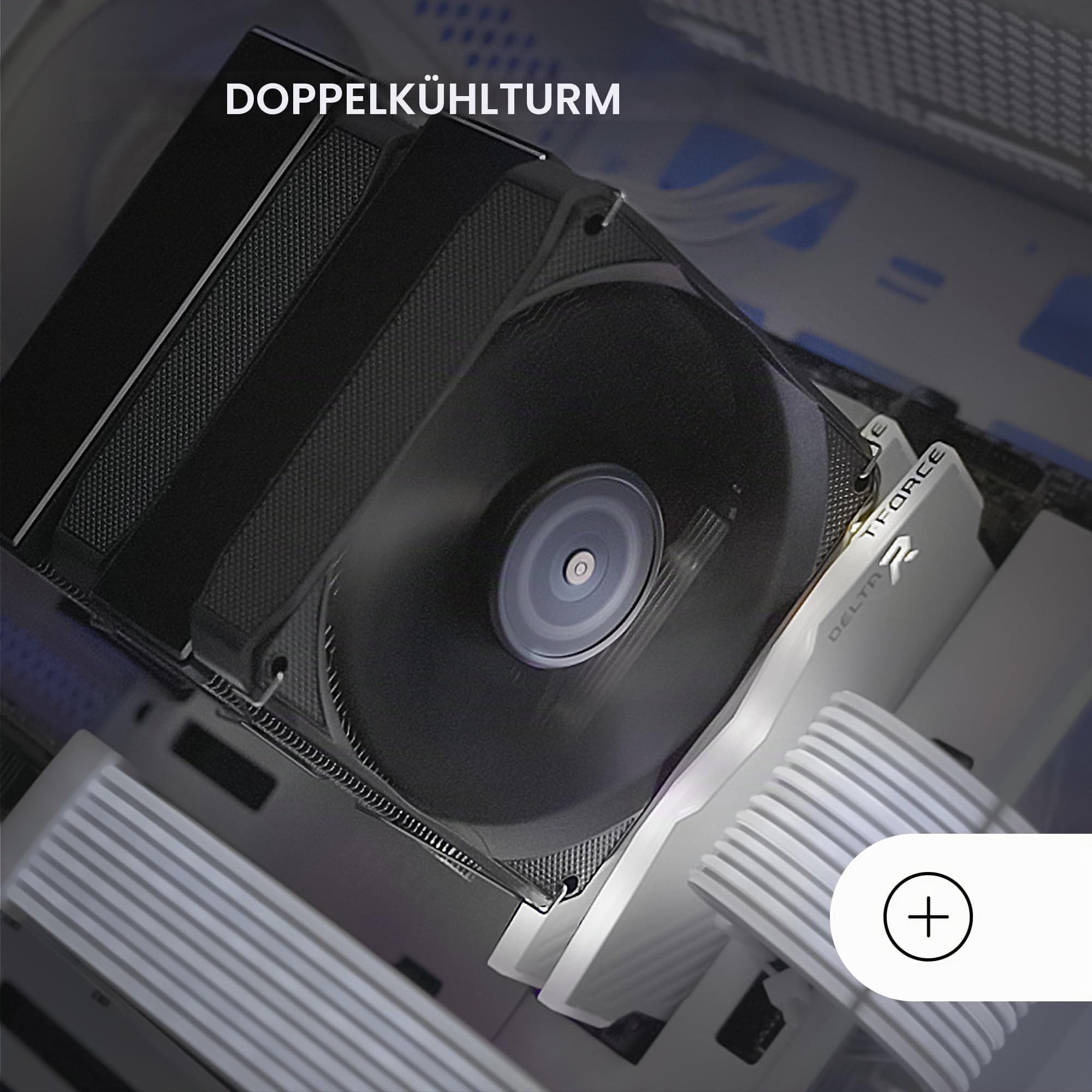 Mars Gaming MCPU-XU9, CPU-Kühler Doppelturm, TDP 400W, 2x Hybridflügel-Lüfter und Hyperbalanciertes Kupfer-FDB-Lager, 9 Heatpipes mit BPH ULTRA Technologie, Universeller Multisocket, Schwarz MCPUXU9 Bild 3