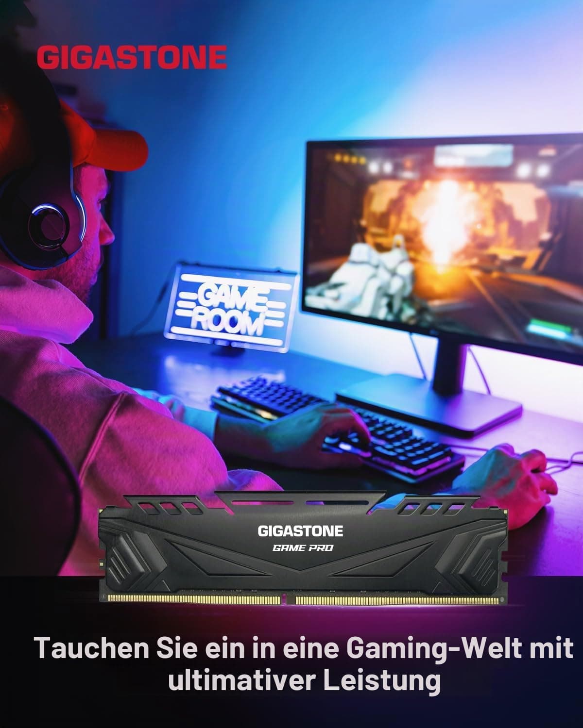 【DDR4 RAM】 GIGASTONE Game PRO 16GB Kit(2x8GB) DDR4 3200MHz PC4-25600 CL16-18-18-40 Intel XMP 2.0 AMD Ryzen 1.35V UDIMM 288Pin Nicht-ECC ungepuffert Desktop Hochleistung Arbeitsspeicher-Weiß 2x8GB White DDR4 3200 MHz für Desktop (HS) Bild 8