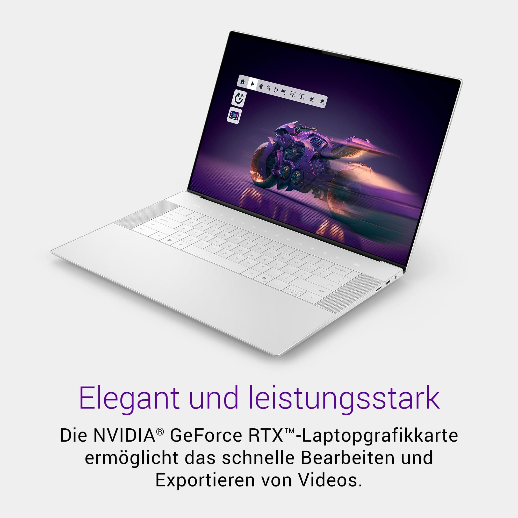 Dell 16 Premium Laptop DA16250-16,3" 4K OLED Touchscreen 120Hz, Intel Core Ultra 9 285H, RTX 5070, 32GB RAM, 1TB SSD, Windows 11 Home, Studio-Audio, QWERTZ, Platinum - 1 Jahr Dell Care Plus Intel Core Ultra 9 285H (16 Cores, up to 5.4GHz Turbo) 32 GB Windows 11 Home Bild 8