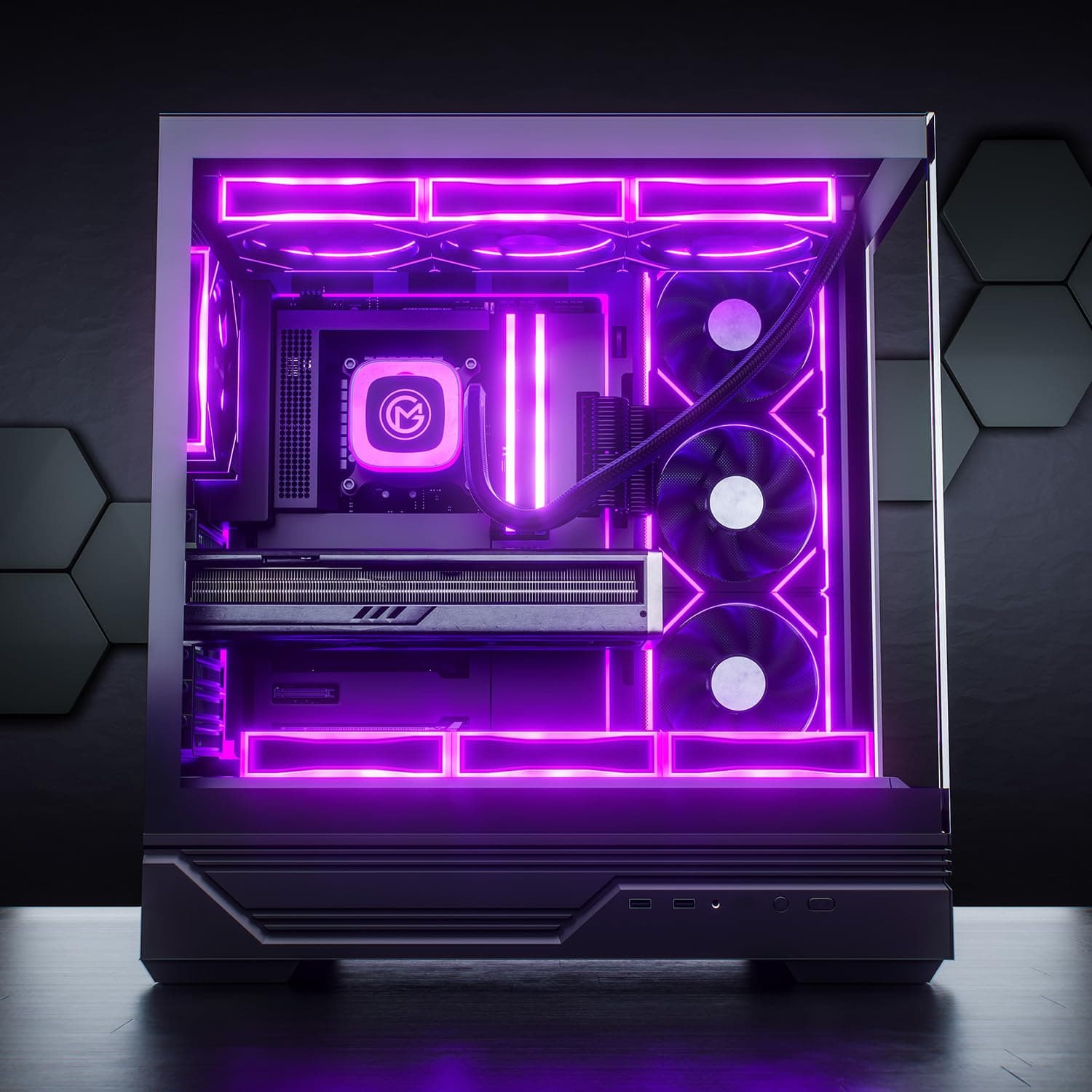 GameMachines Apex - Gaming PC - Wasserkühlung - AMD Ryzen 7 5700X - NVIDIA RTX 5070-1000GB SSD - 32GB DDR4 (Nicht RGB) - ASUS ROG Strix Mainboard - WLAN - Windows 11 Pro Ryzen 7 5700X + 5070 Apex Bild 2