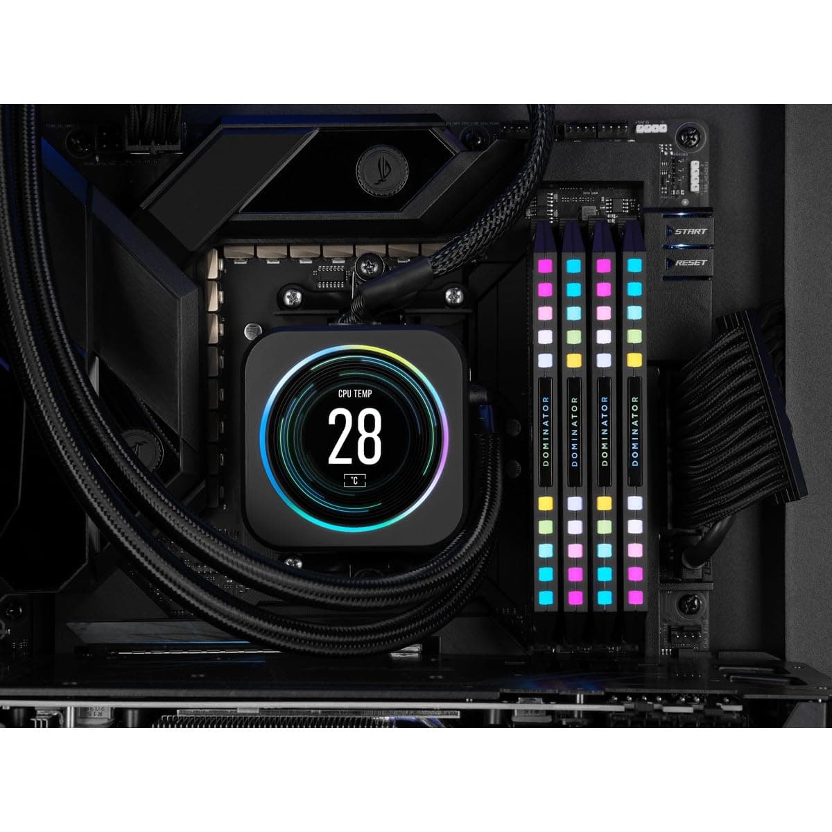 CORSAIR DOMINATOR PLATINUM RGB DDR5 RAM 64GB (4x16GB) Bis zu 5600MHz CL36-36-36-76 1.25V AMD EXPO Intel XMP 3.0 Desktop-Arbeitsspeicher – Grau (CMT64GX5M4B5600Z36) Bild 3