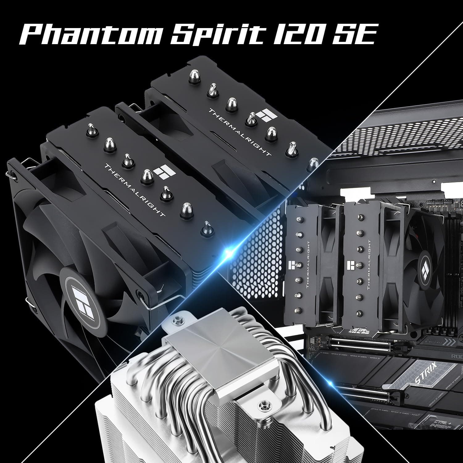 Thermalright Phantom Spirit 120 SE CPU-Luftkühler, 7 Heatpipes CPU-Kühler, Dual 120mm TL-C12B V2 PWM-Lüfter, AGHP 4.0 Technologie, für AMD AM4/AM5/Intel lga1851/1700/1150/1151/1200, PC-Kühler Bild 4