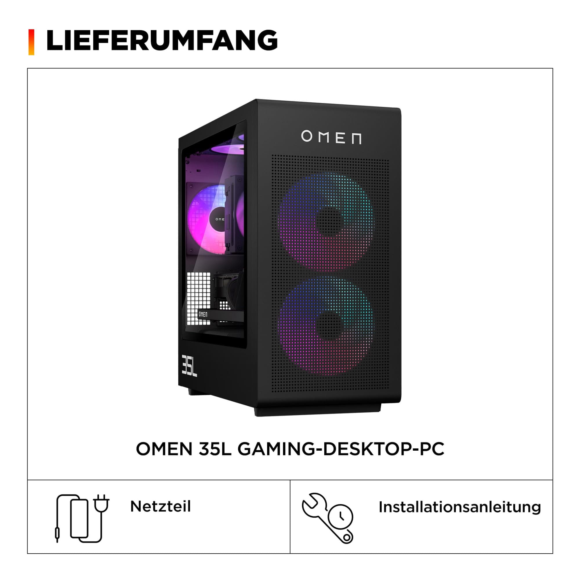 HP Omen 35L by GT16-1472ng・microATX・Ryzen 7 9800X3D・RAM 32 GB・SSD 1 TB・NVMe・GeForce R (CH8X5EA) Bild 7