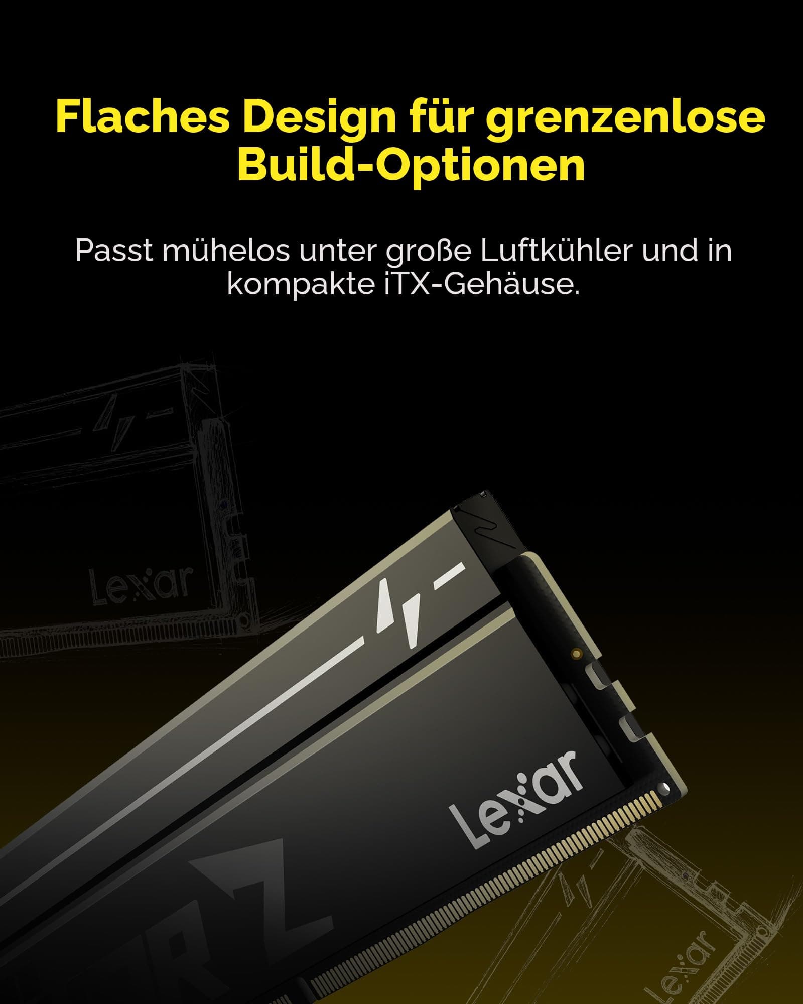 Lexar Thor Z Series OC DDR5 RAM 32GB Kit (2x16GB) 6000MHz CL36, DRAM 288pin UDIMM Desktop Speicher, PC Memory Hochleistungs-Computerspeicher für Intel XMP 3.0/AMD EXPO, für AI, Gaming, 1,4V Bild 6