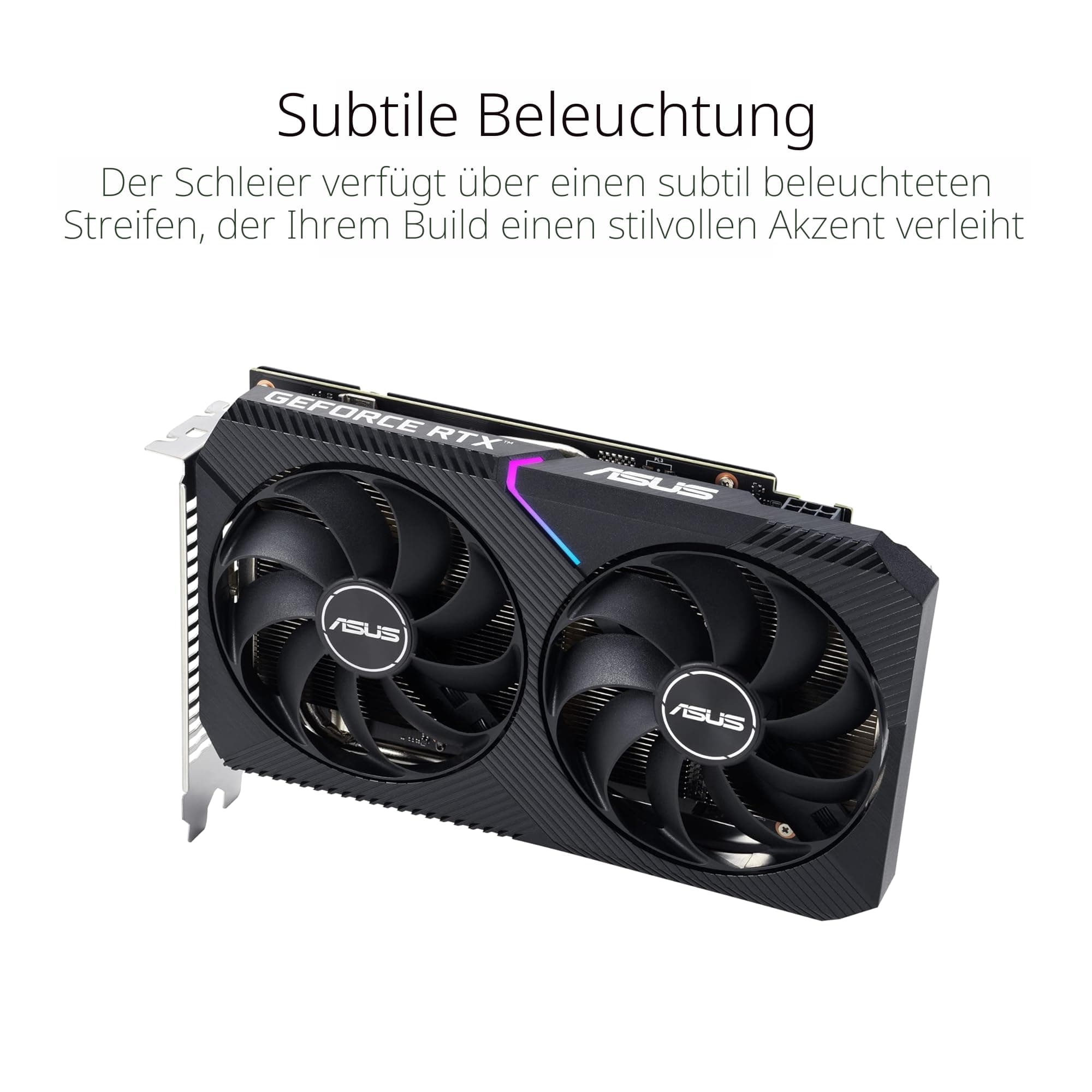 ASUS Dual GeForce RTX 3050 V2 OC Edition 8GB GDDR6 Gaming Grafikkarte (Nvidia RTX3050 V2, PCIe 4.0, HDMI 2.1, DisplayPort 1.4a, DUAL-RTX3050-O8G-V2) Bild 7