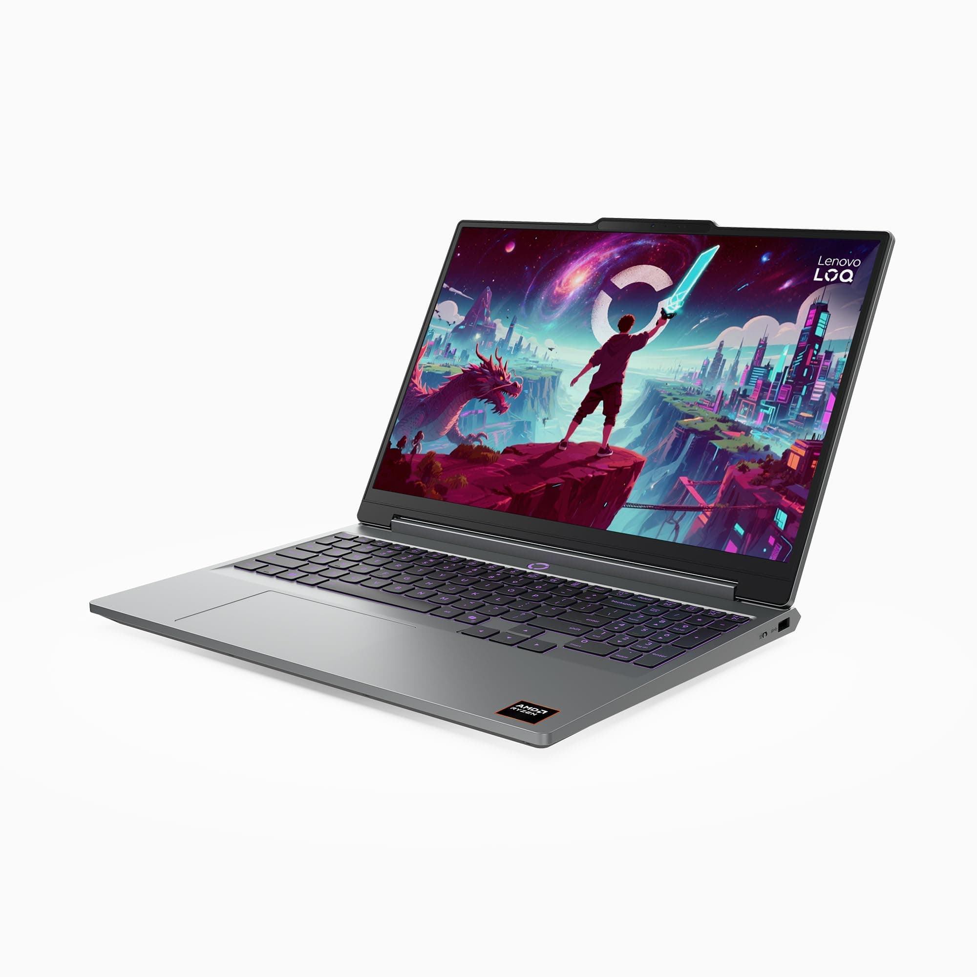 Lenovo LOQ Gaming AI Laptop | 15.3" WUXGA 165Hz Display | AMD Ryzen 7 250 | 16GB RAM | 1TB SSD | NVIDIA GeForce RTX 5060 | Windows 11 | QWERTZ | Grau | 3 Monate GamePass Bild 3