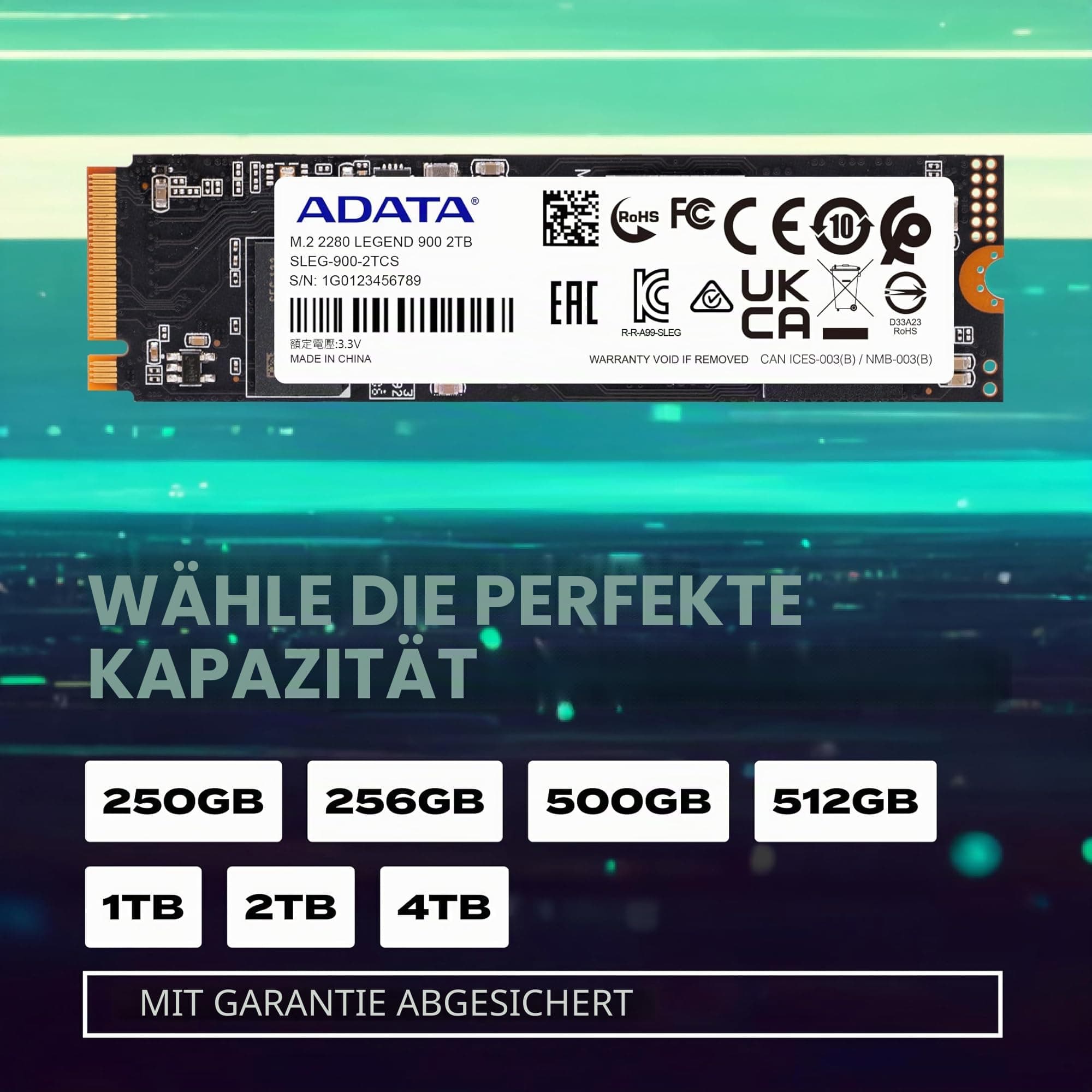 Adata Legend 900 1 Tb M.2 Pci Express 4.0 Nvme 3d Nand (adata 1tb Legend 900 Gen4 Ssd) Bild 6
