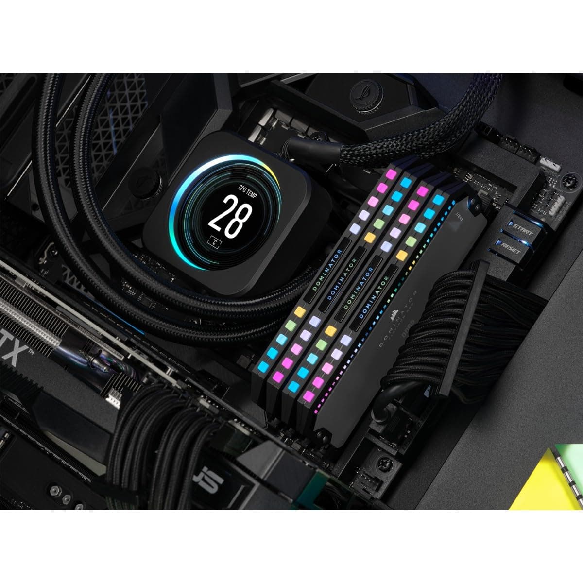 CORSAIR DOMINATOR PLATINUM RGB DDR5 RAM 64GB (4x16GB) Bis zu 5600MHz CL36-36-36-76 1.25V AMD EXPO Intel XMP 3.0 Desktop-Arbeitsspeicher – Grau (CMT64GX5M4B5600Z36) Bild 5