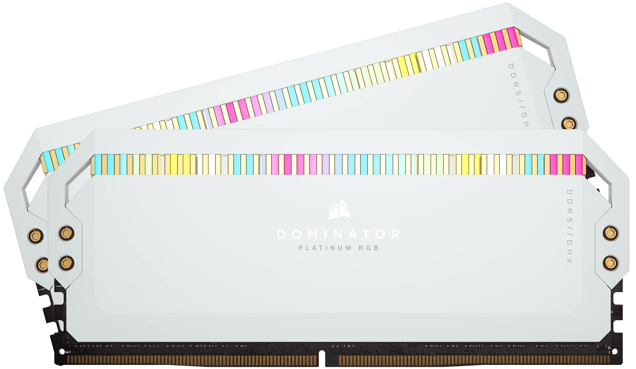 Corsair Dominator Platinum RGB DDR5 32GB (2x16GB) 6200MHz C36 Intel Optimierter Desktop-Speicher (Onboard-Spannungsregelung, Patentierte CORSAIR DHX-Kühlung, 12 Ultrahelle CAPELLIX RGB-LEDs) Weiß Bild 2
