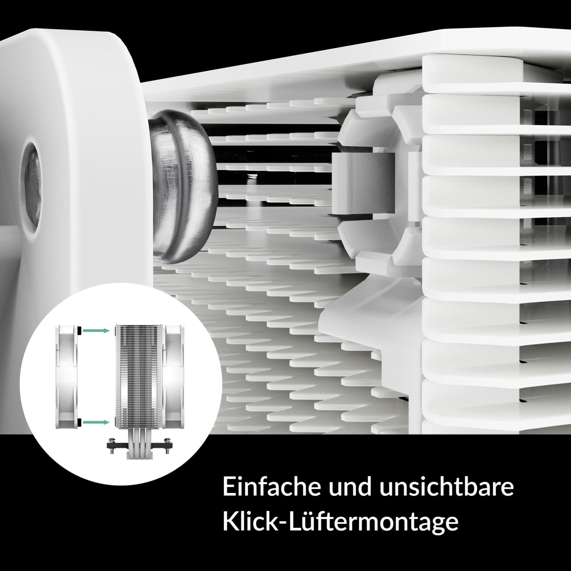 ARCTIC Freezer 36 A-RGB - CPU Kühler mit Push-Pull & ARGB Beleuchtung für Intel & AMD, Single-Tower, 2 druckoptimierte 120 mm P-Lüfter, Hydrodynamisches Gleitlager, 200–2000 rpm, inkl. MX-6 - Weiß Bild 5
