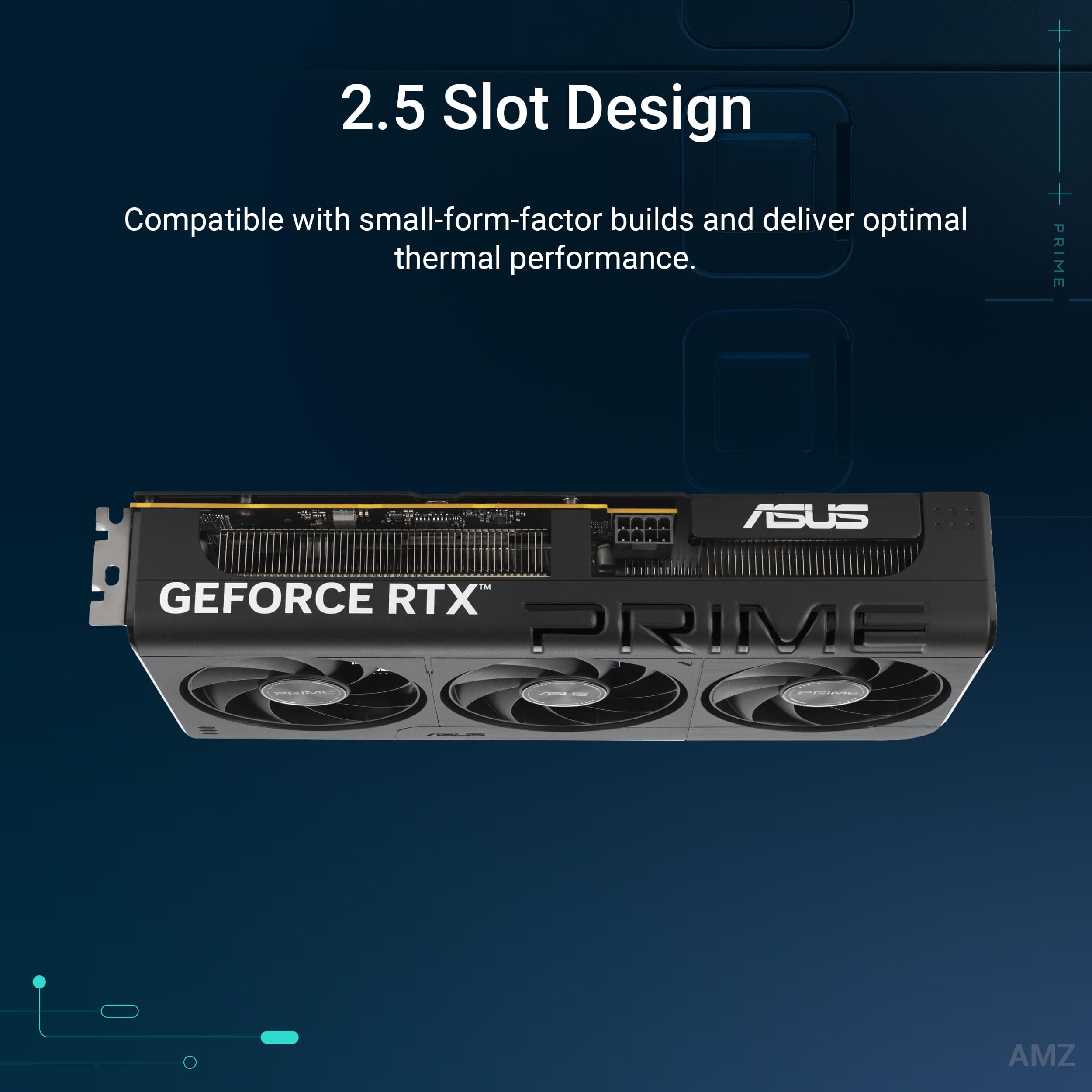 ASUS Prime GeForce RTX 5060 8GB GDDR7 OC Edition Gaming Grafikkarte (Nvidia GeForce RTX5060 DLSS 4, 2,5-Slot Design, PCIe 5.0, 3X DisplayPort 2.1b, 1x HDMI 2.1b) Bild 3
